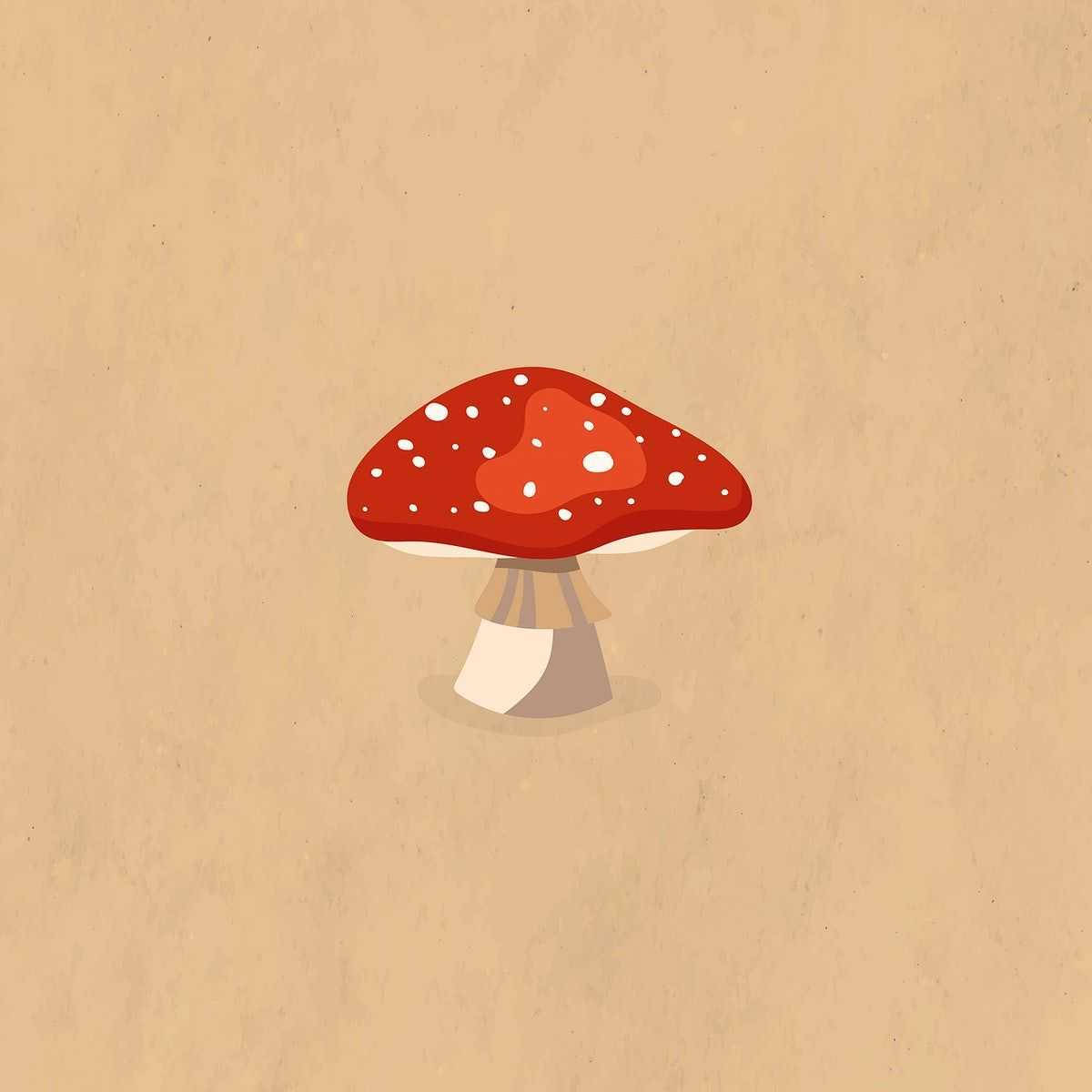 Estetică ciupercă cu pălărie roșie Fundal