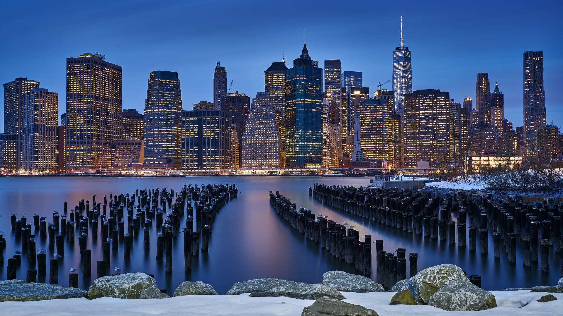 Estetică de iarnă New York Fundal