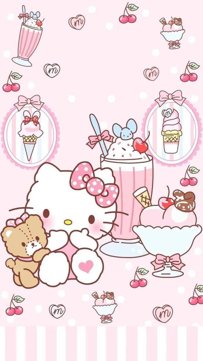Estetică Dulce Hello Kitty Fundal