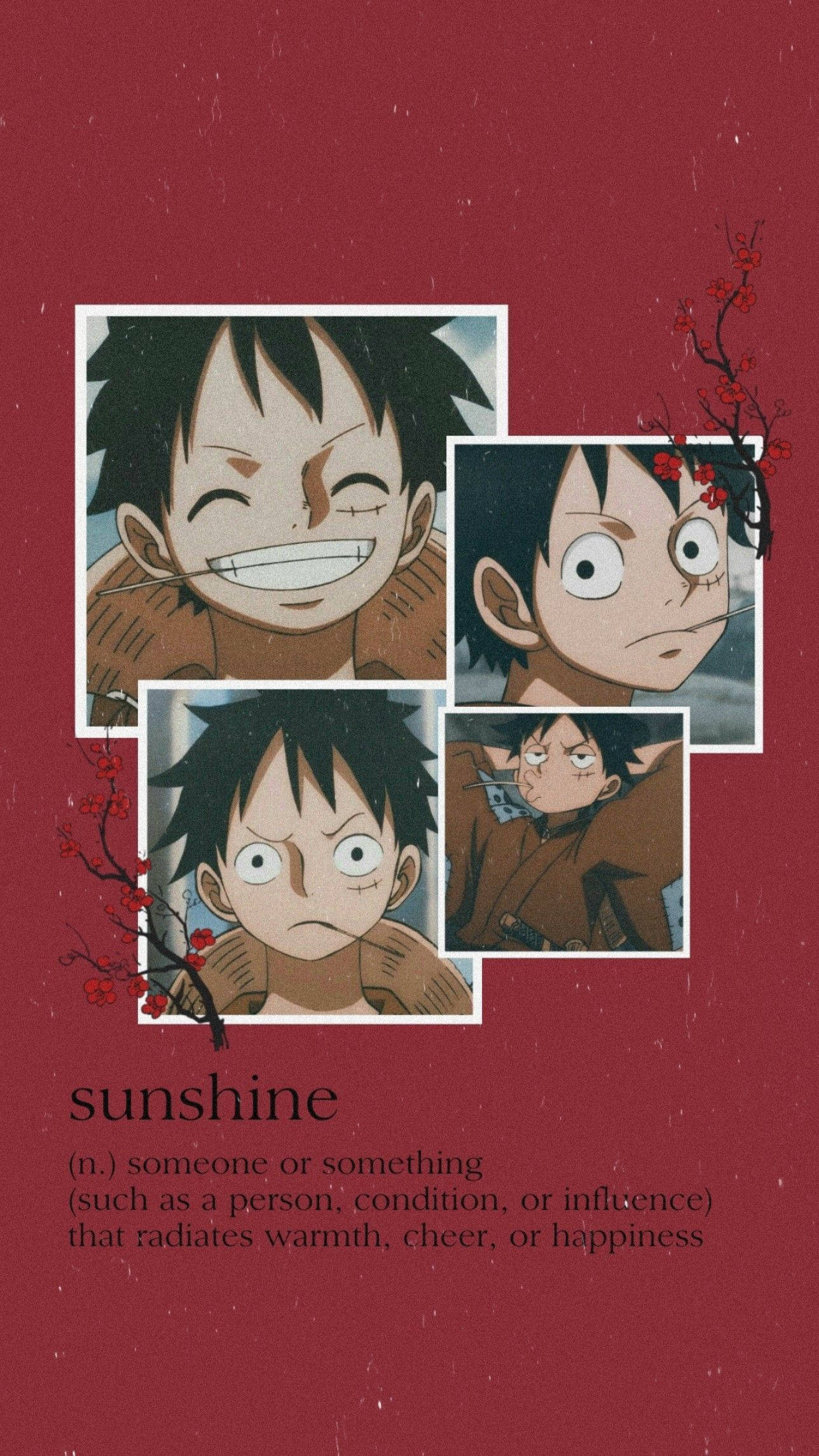 Estetică fericită Luffy One Piece Fundal