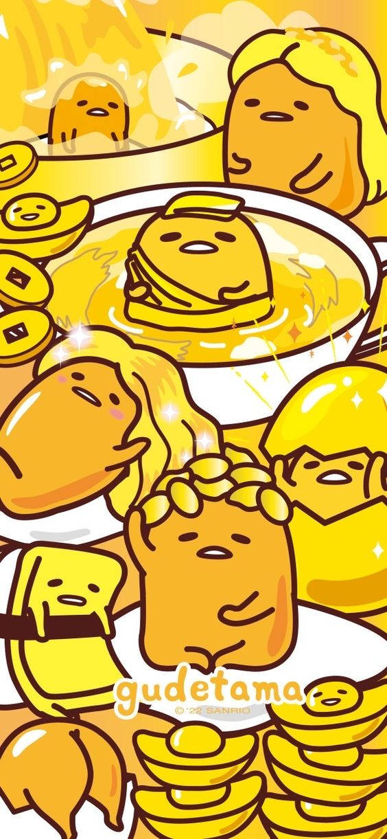 Estetică Gudetama gătită Fundal