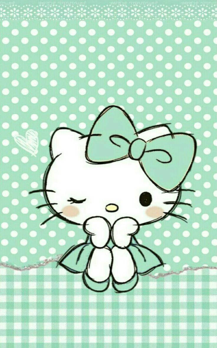 Estetică Hello Kitty cu buline Fundal