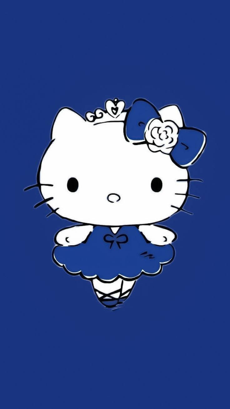 Estetică Hello Kitty Albastră Fundal