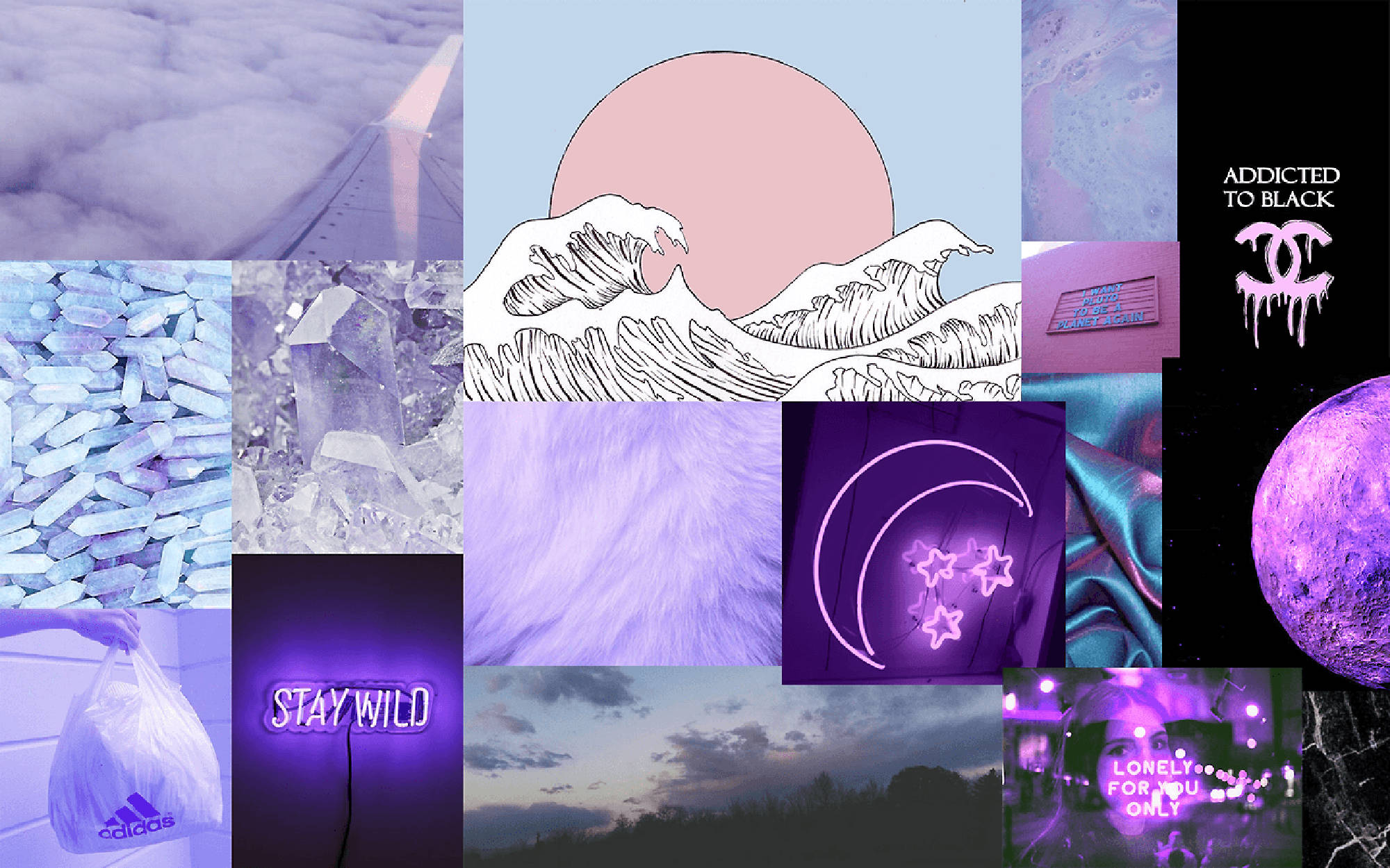 Estetică Indie Violetă Fundal