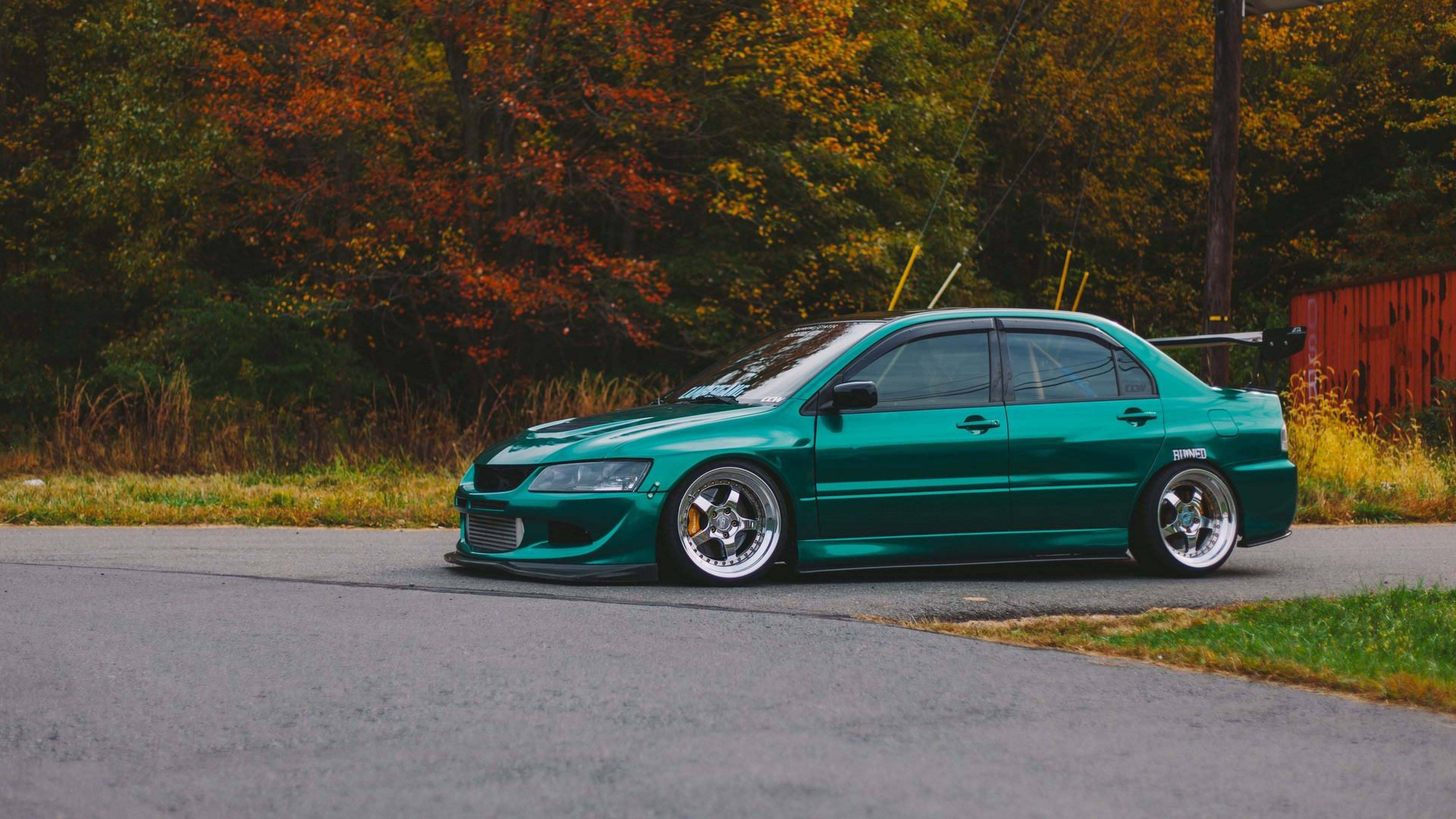 Estetică JDM Cool Mitsubishi Lancer Evolution Fundal