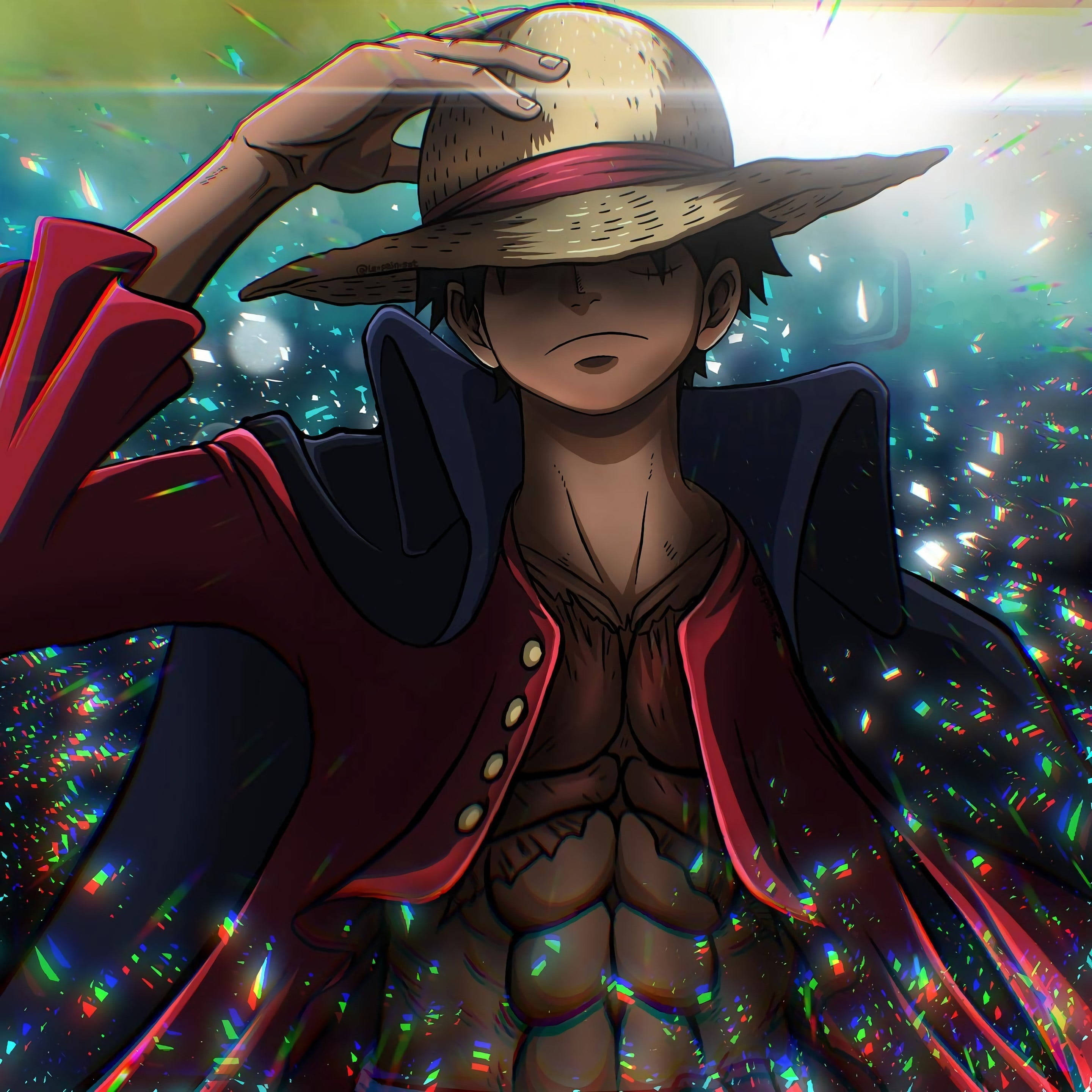 Estetică Luffy Glitchcore Fundal