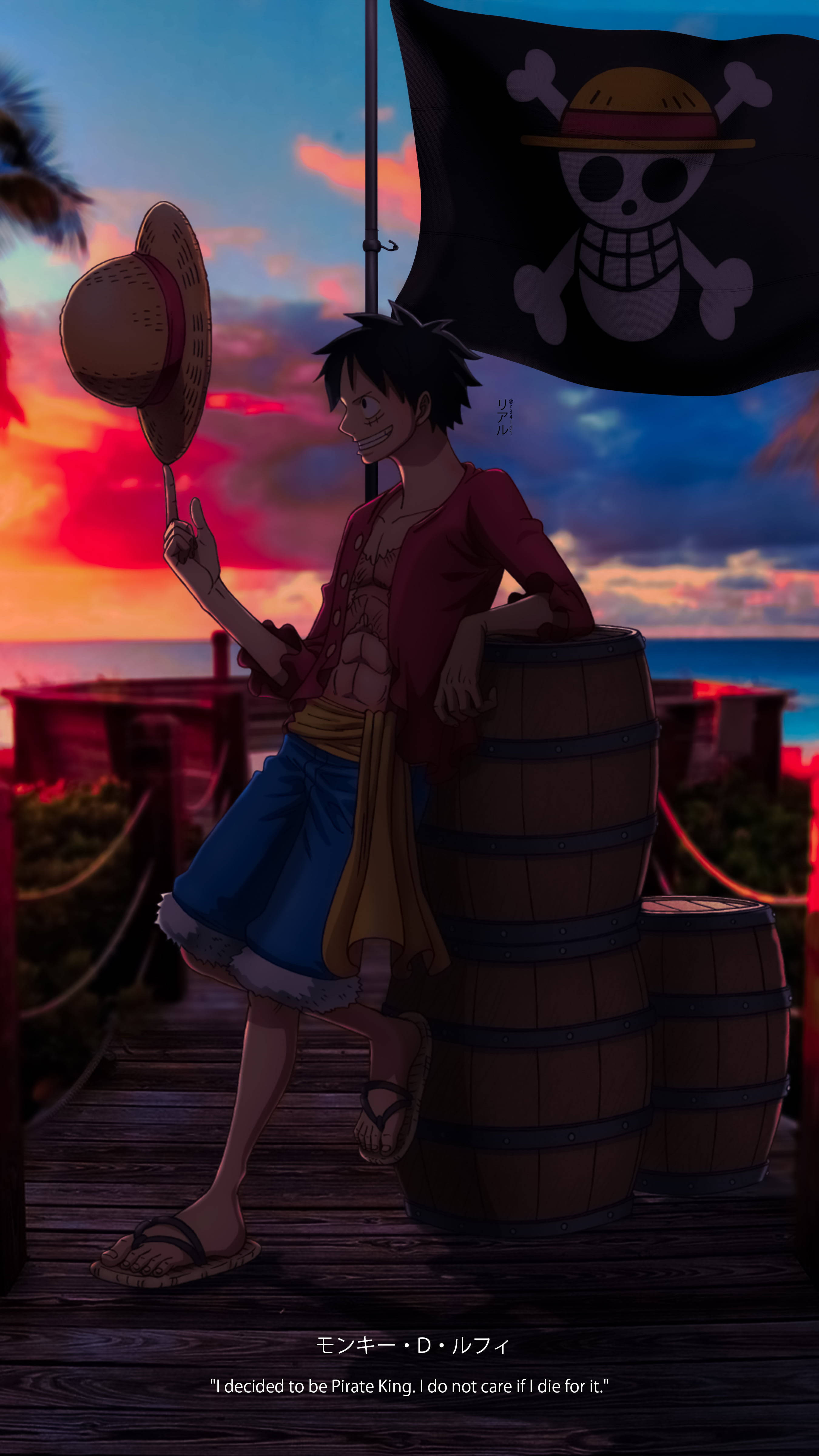 Estetică Luffy relaxat Fundal