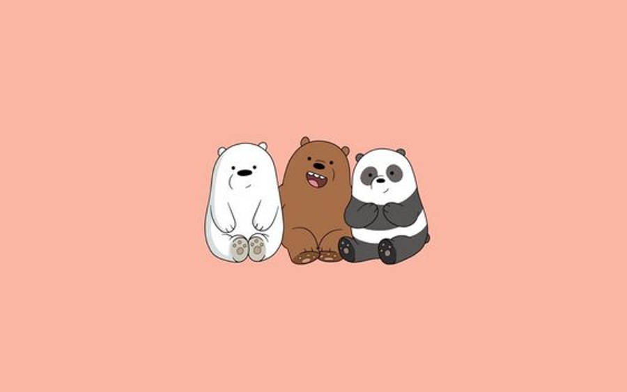 Estetică minimalistă Ursuleții We Bare Bears Fundal