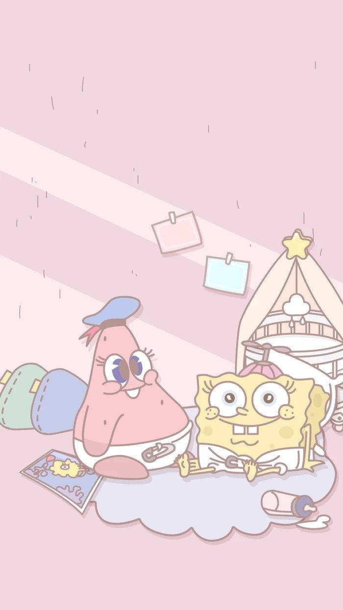 Estetică moale cu SpongeBob și Patrick Fundal