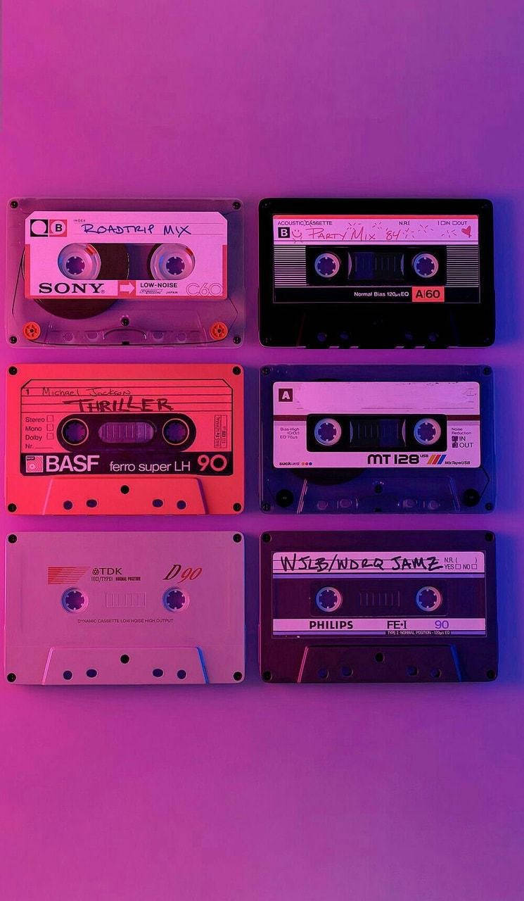 Estetică muzicală cu casete audio Fundal