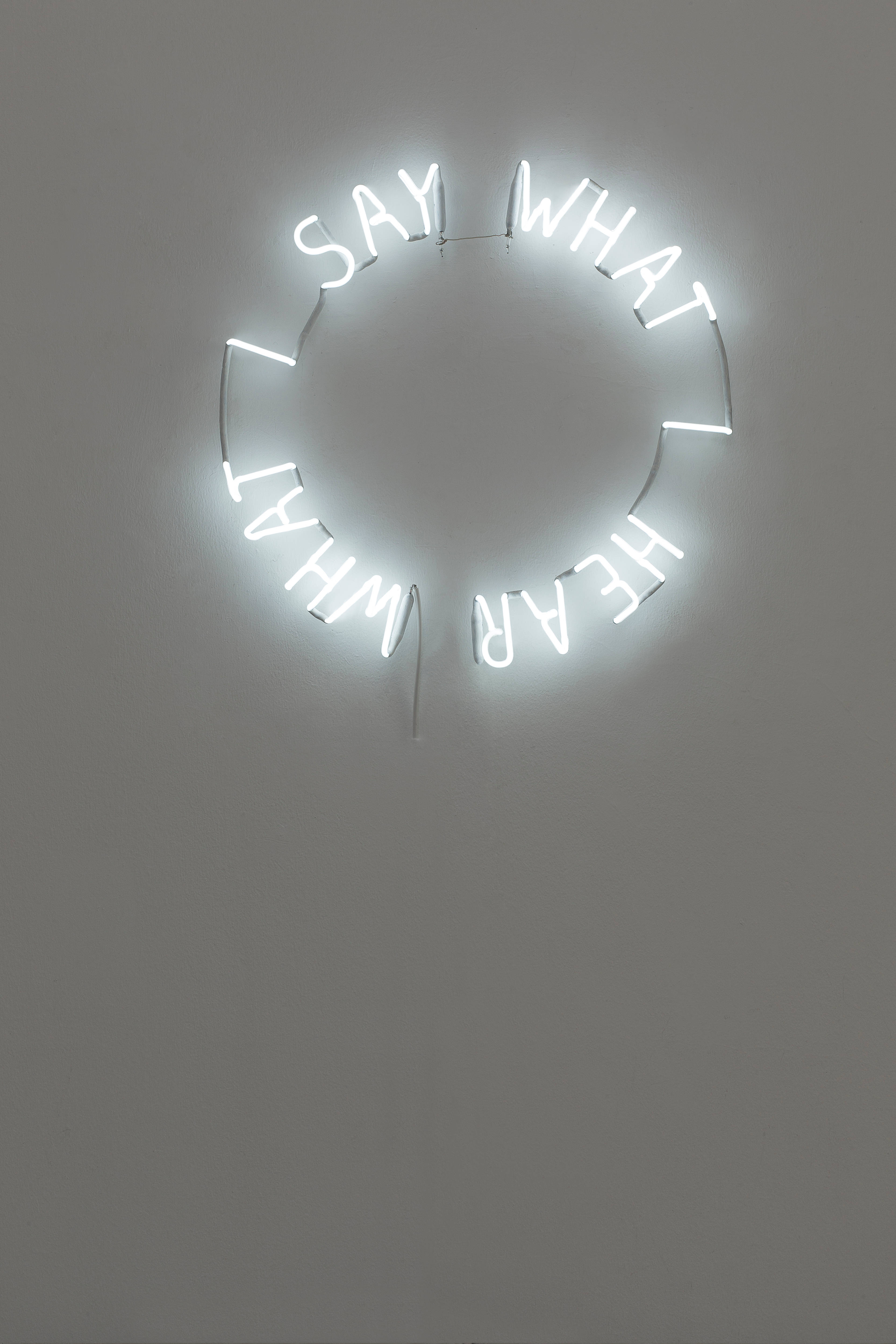 Estetică Neon Alb spun ceea ce aud Fundal