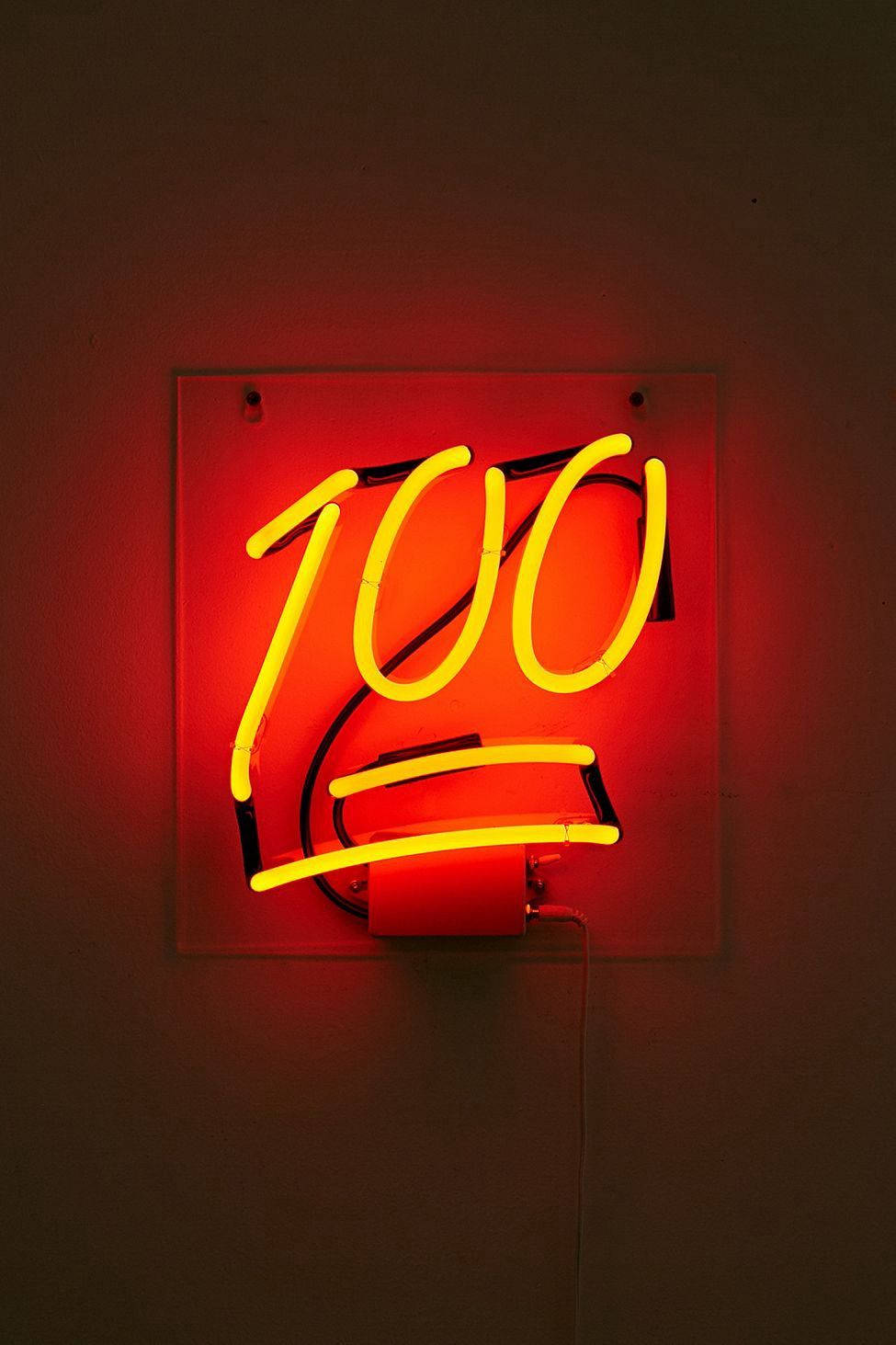 Estetică Neon Portocaliu 100 Fundal