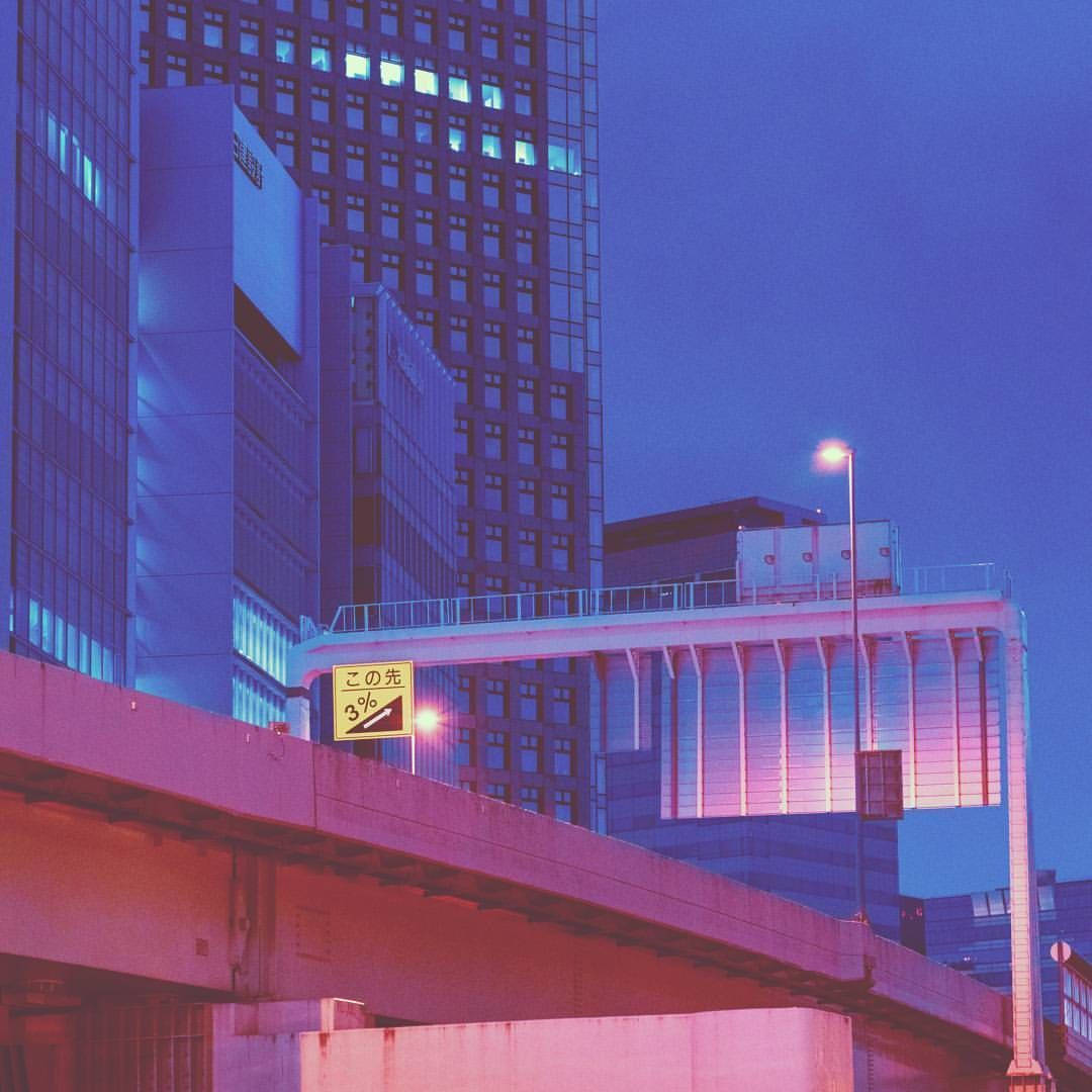 Estetică Retro Anime Urbană Fundal