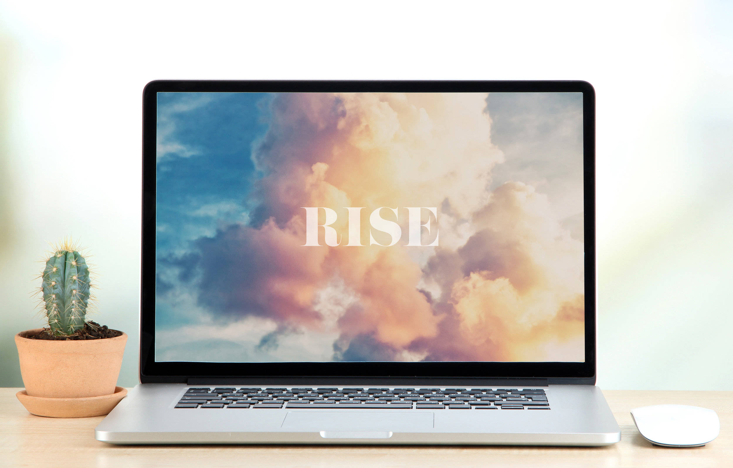 Estetică Rise Norii Birou Laptop Fundal