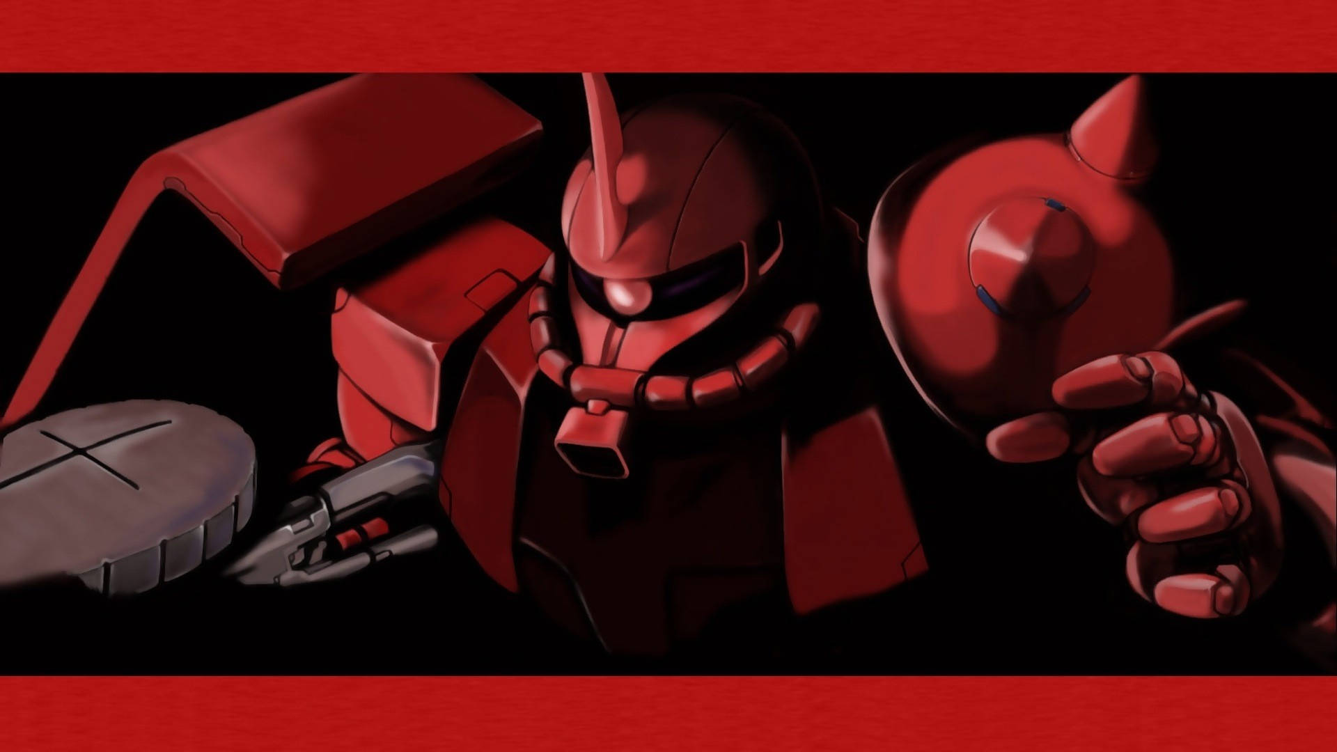 Estetică roșie a Mobile Suit Gundam Fundal