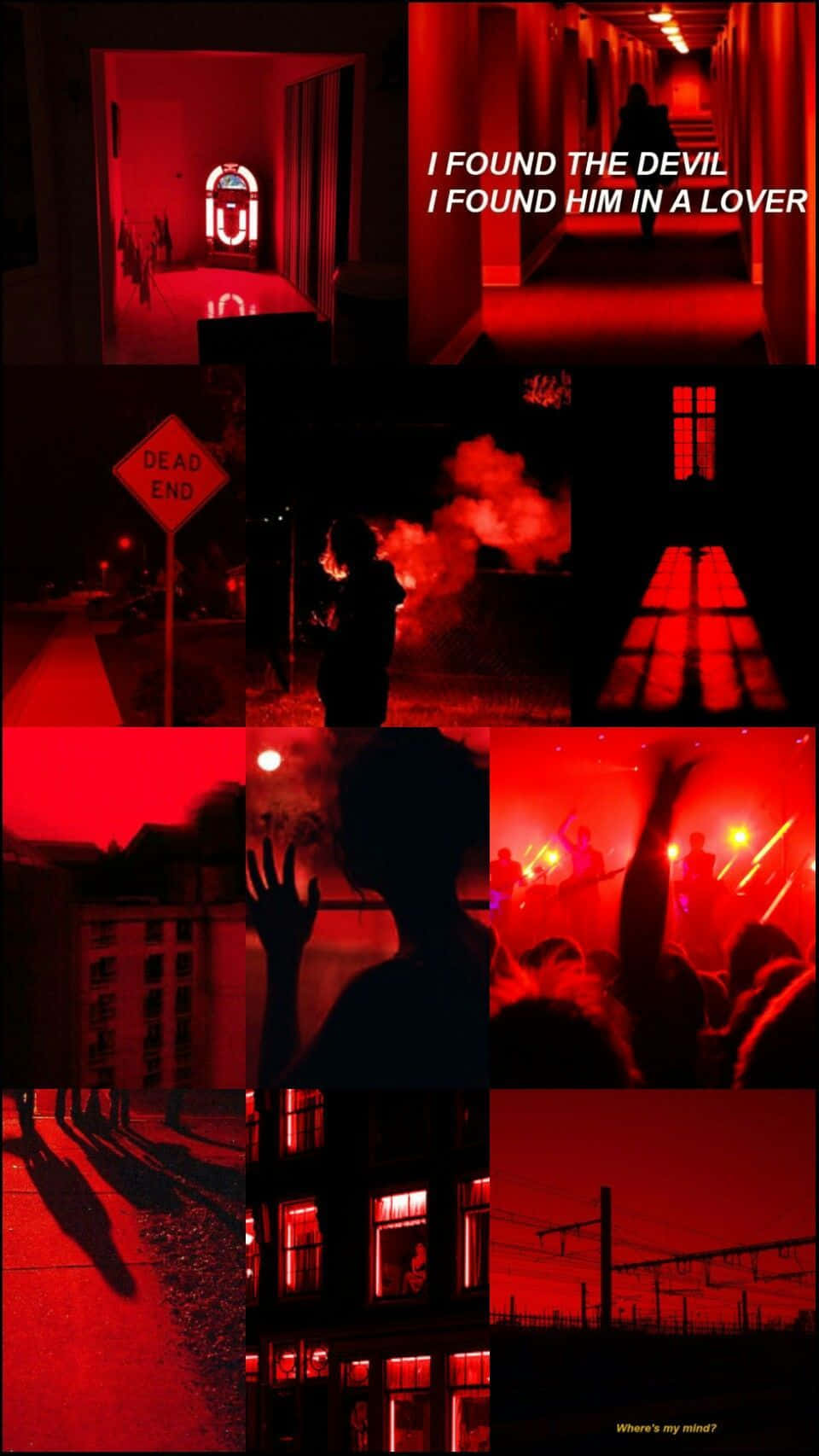 Estetică roșie Tumblr L-am găsit pe diavol Fundal