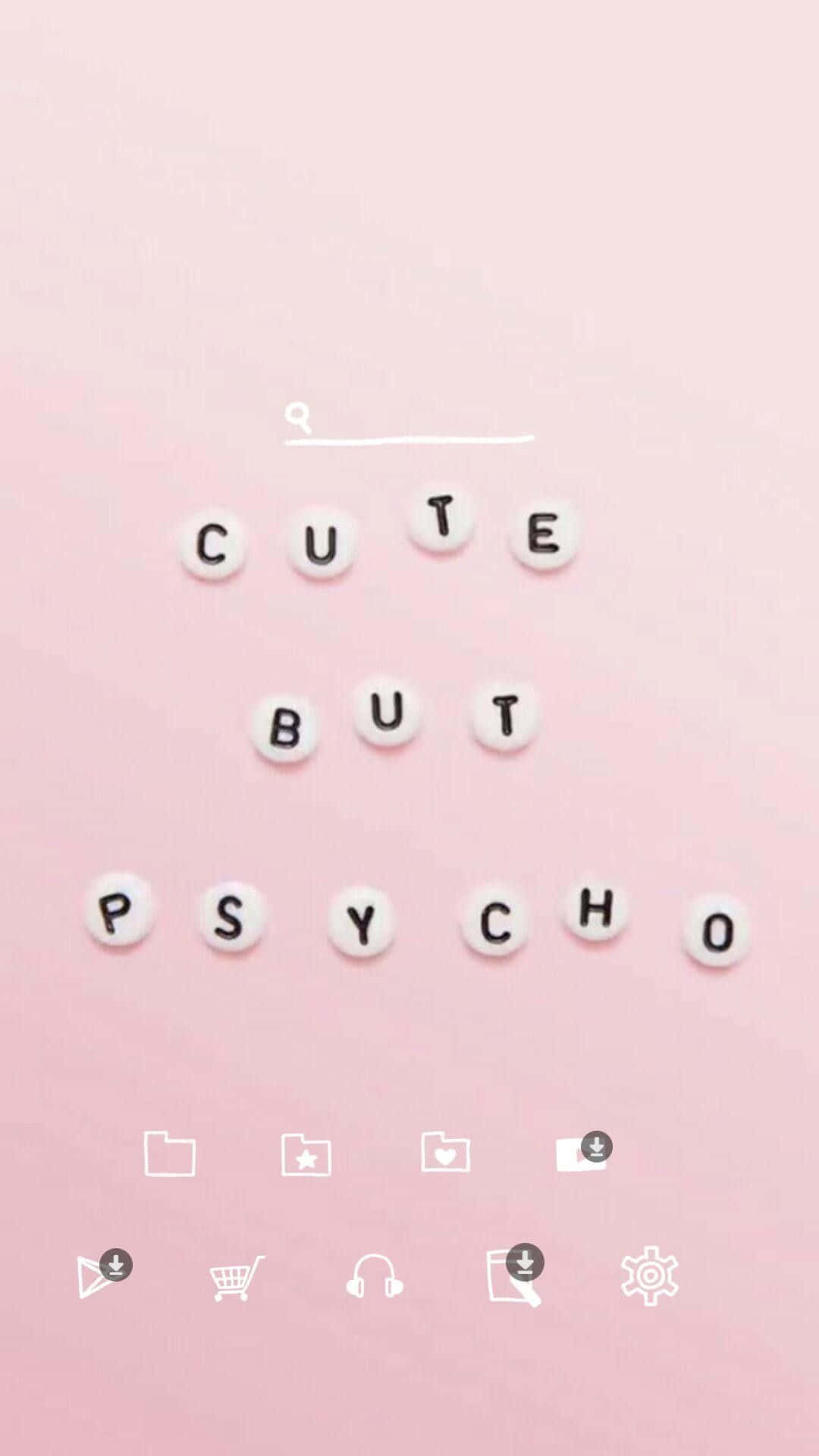 Estetică roz Cute But Psycho pentru iPhone Fundal
