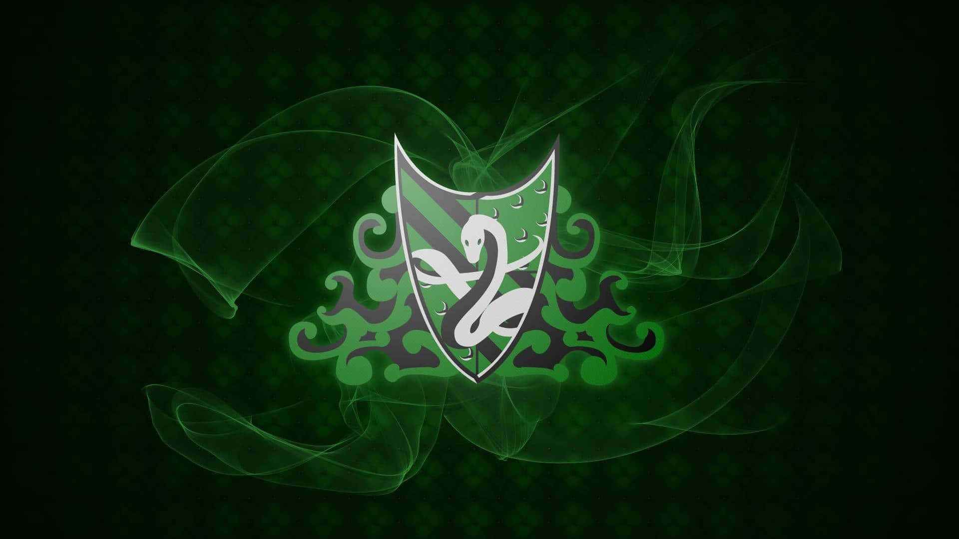 Estetică Slytherin cu o sticlă de poțiune Fundal