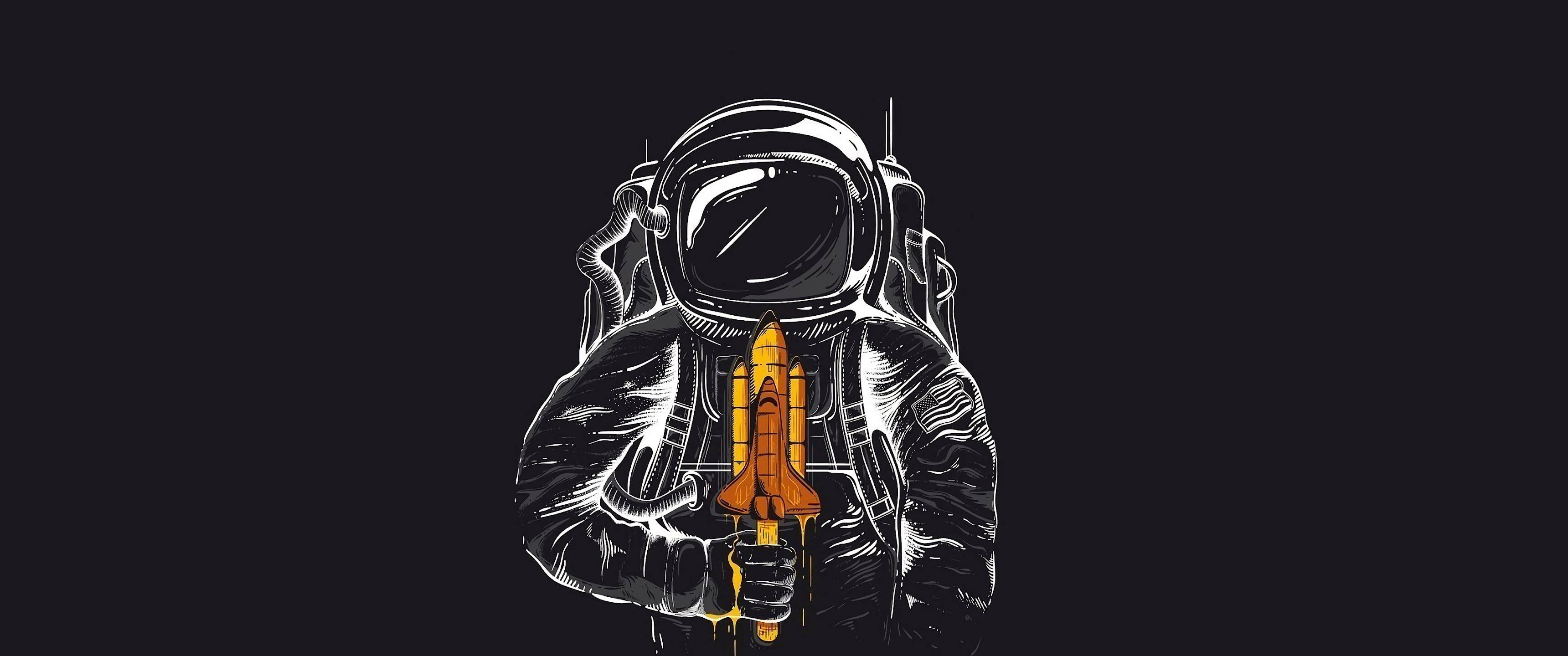 Estetică spațială astronaut și navetă spațială Fundal