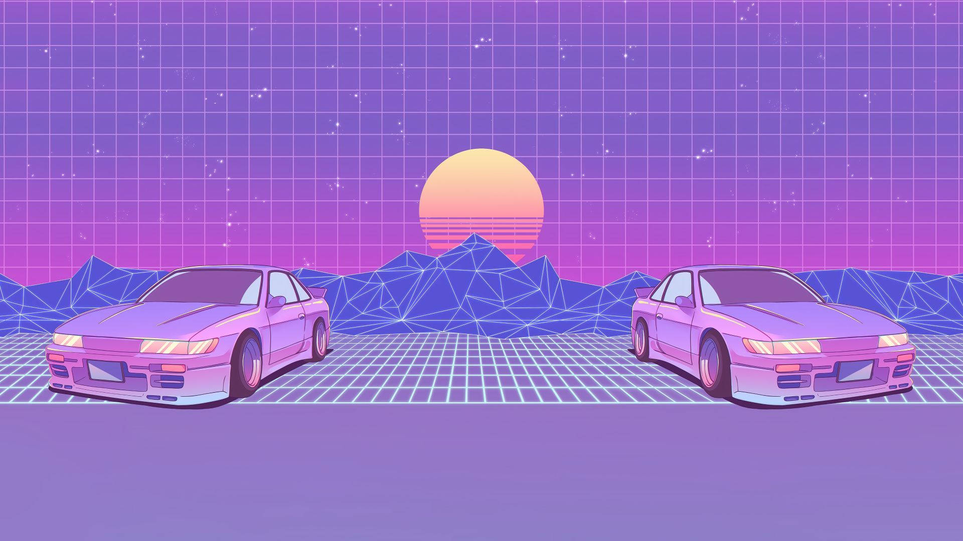 Estetică Synthwave JDM Fundal