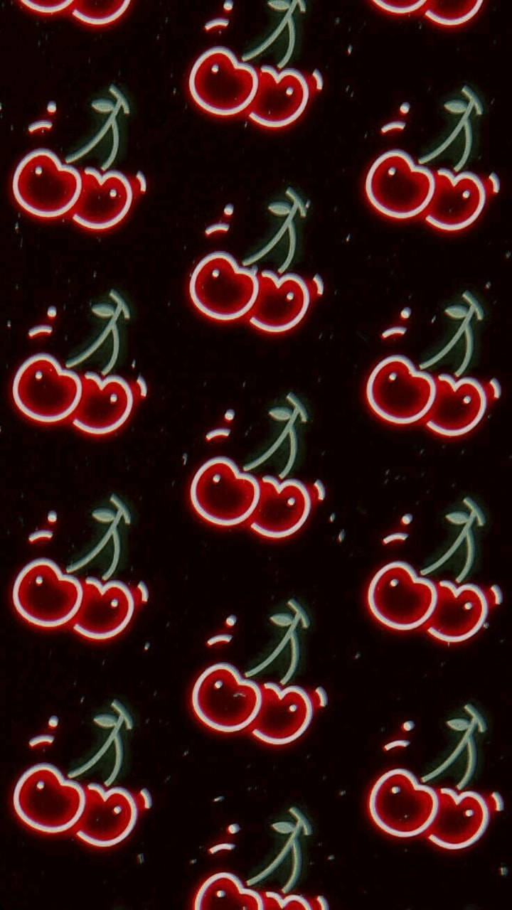 Estetică trippy cu cireșe Fundal
