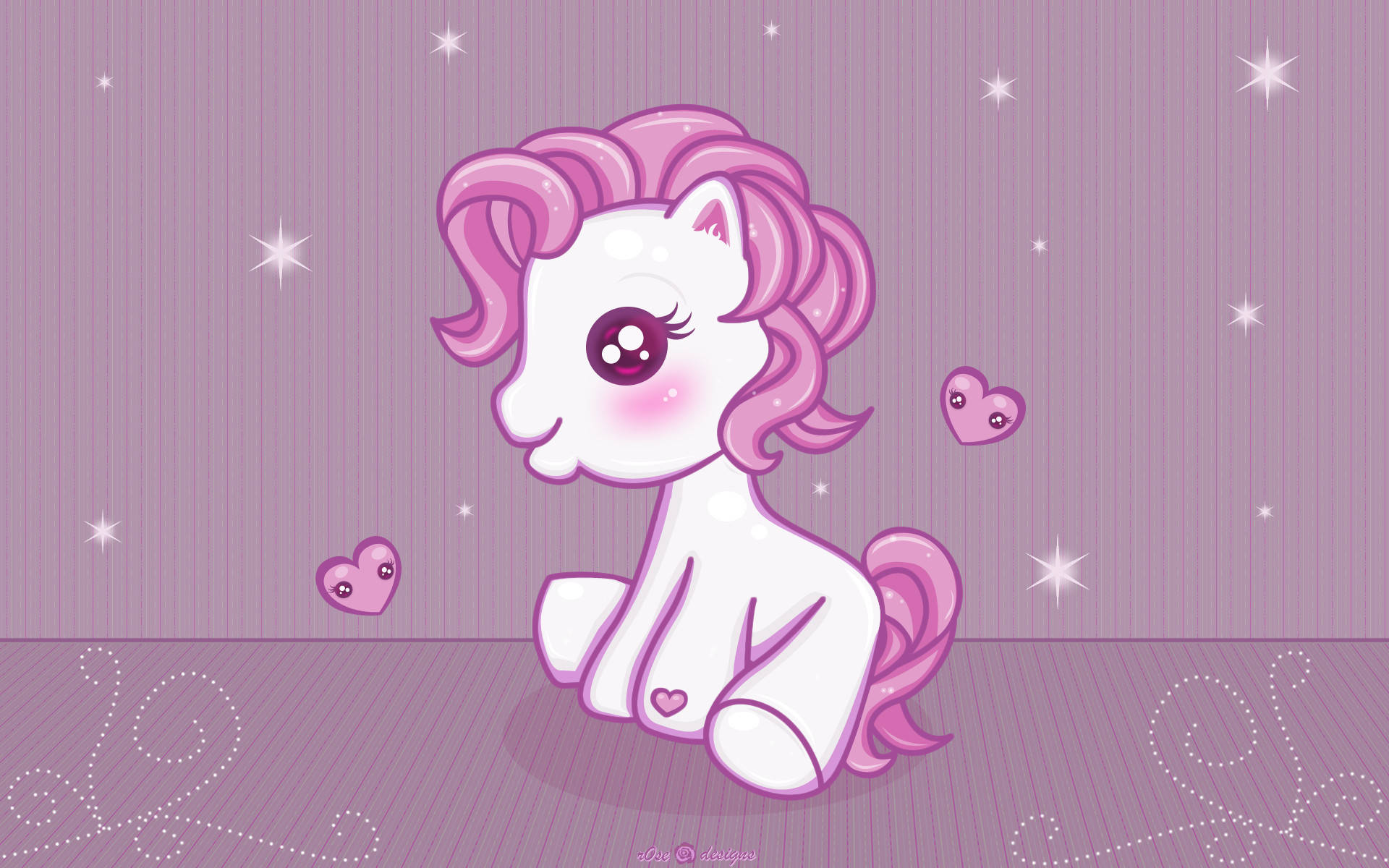 Estetică Tumblr cu unicorn roz Fundal
