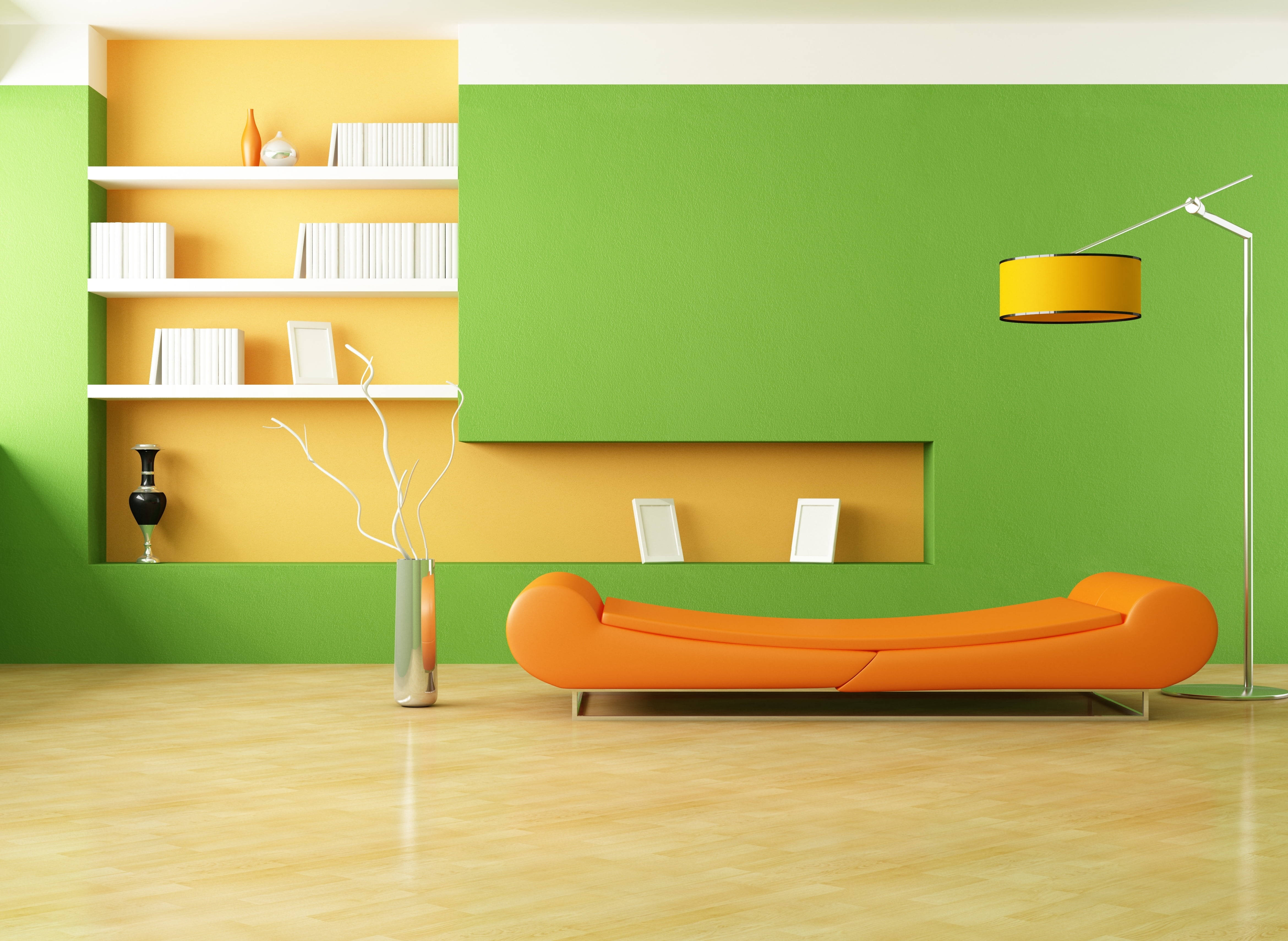 Estetică verde revigorantă într-un living modern Fundal