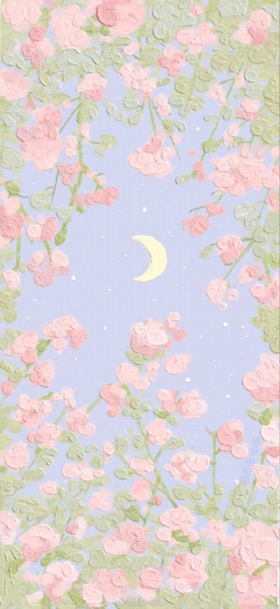 Estetică Vintage Florală Roz Fundal