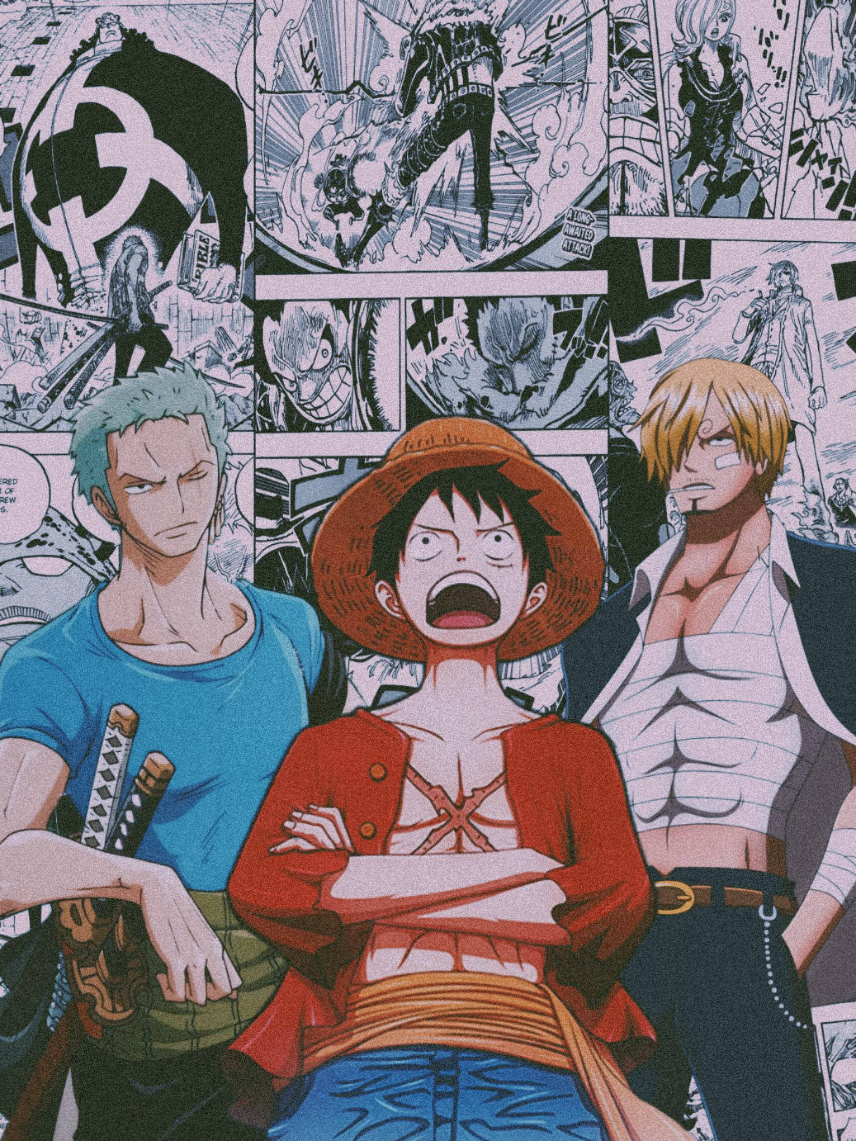 Estetică Zoro, Sanji și Luffy Fundal