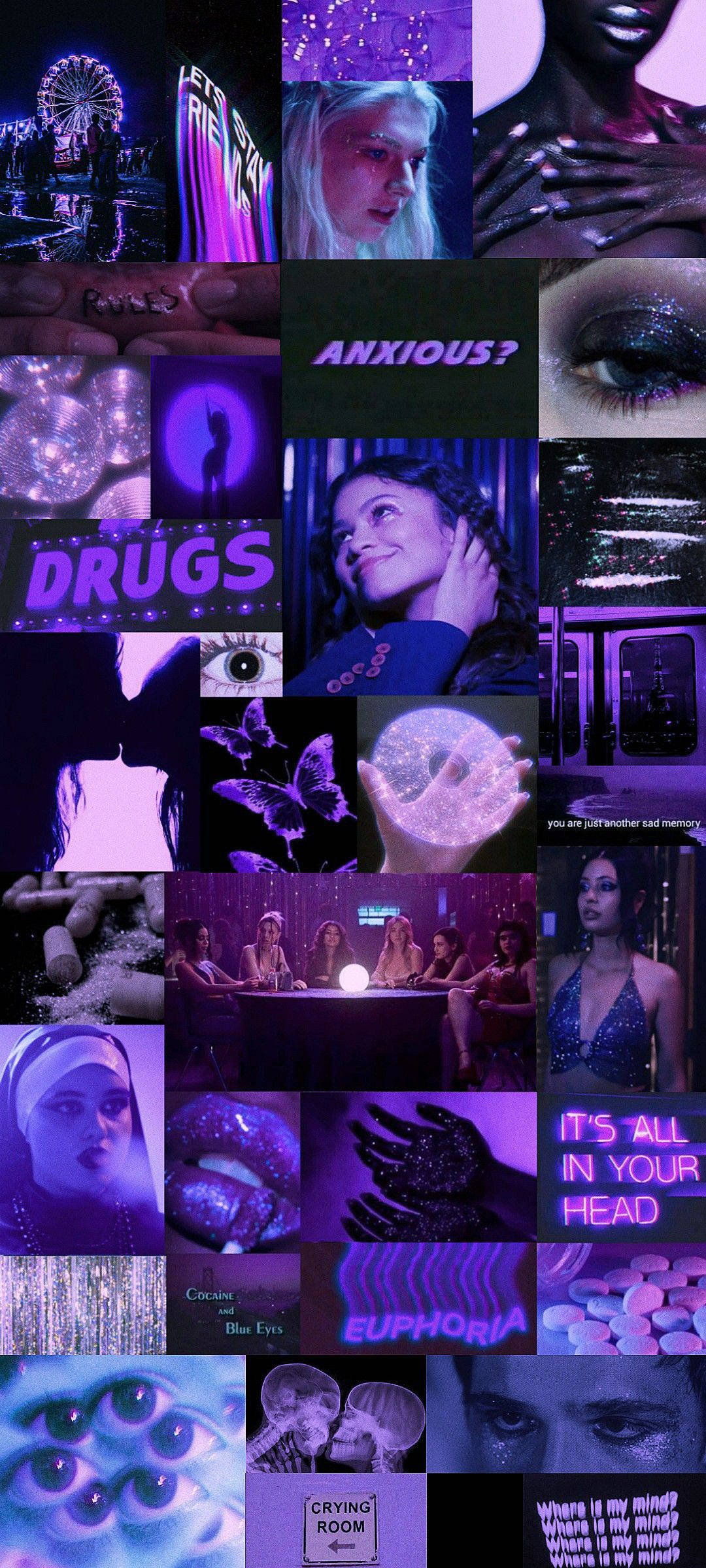 Euphoria Estetică Violet Fundal