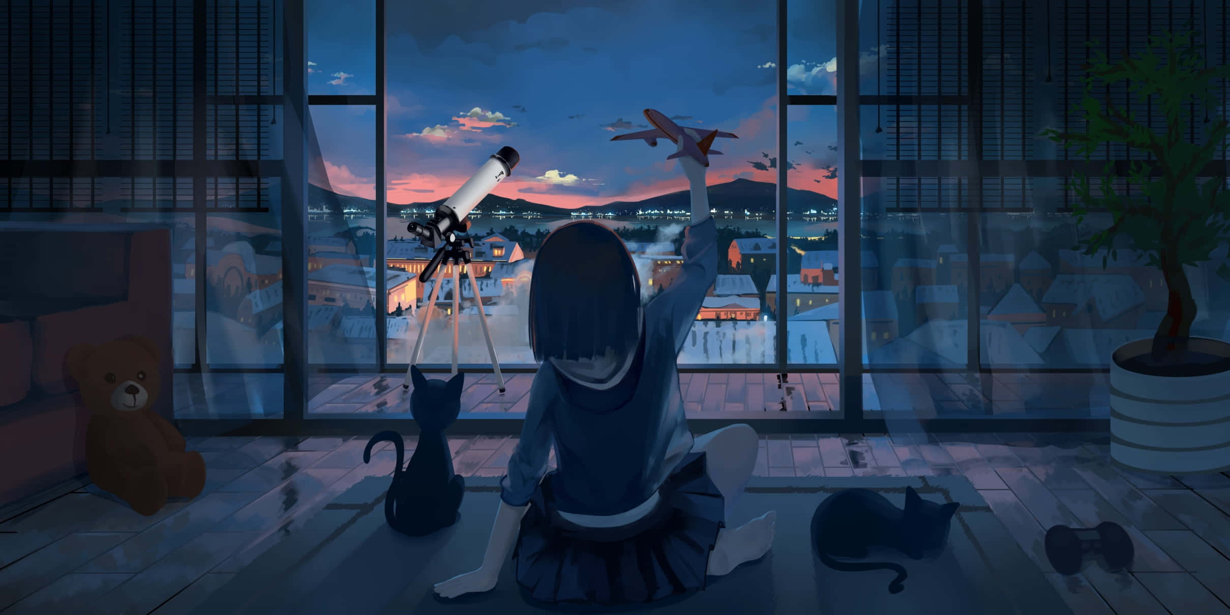 Evadare în lumea întunecată și misterioasă a anime-ului Fundal
