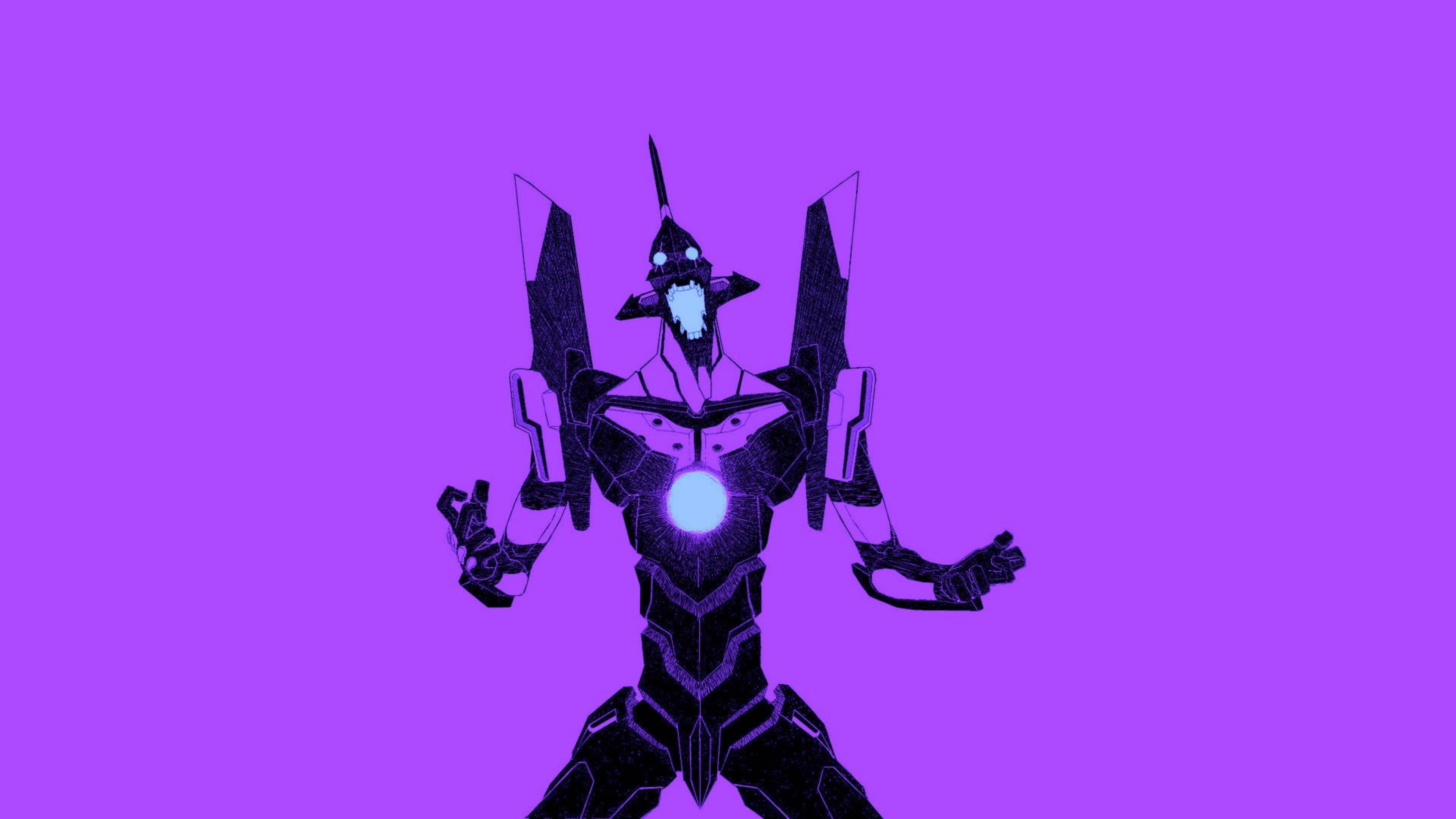 Evangelion 4K Unit-01 Violet Fundal