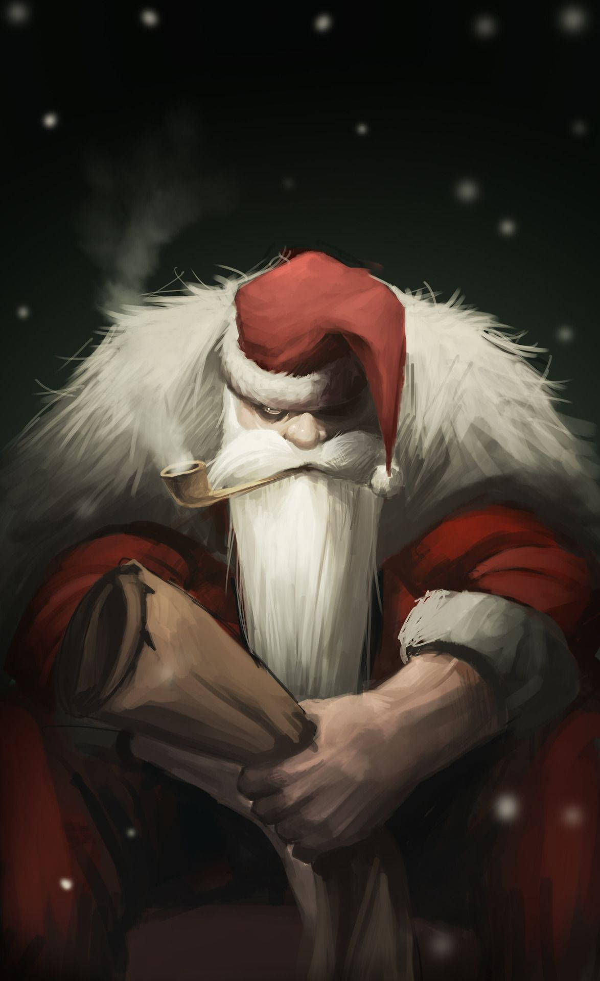 Evil Santa Pipe Smoking Fundal