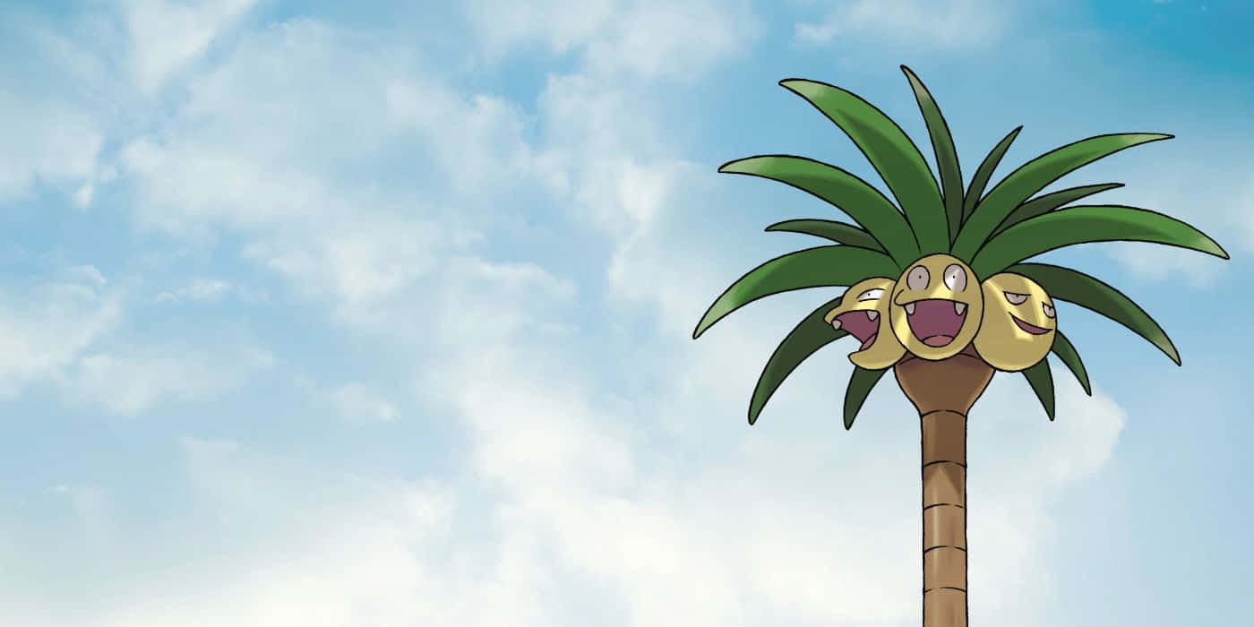 Exeggutor sub un cer de vis Fundal