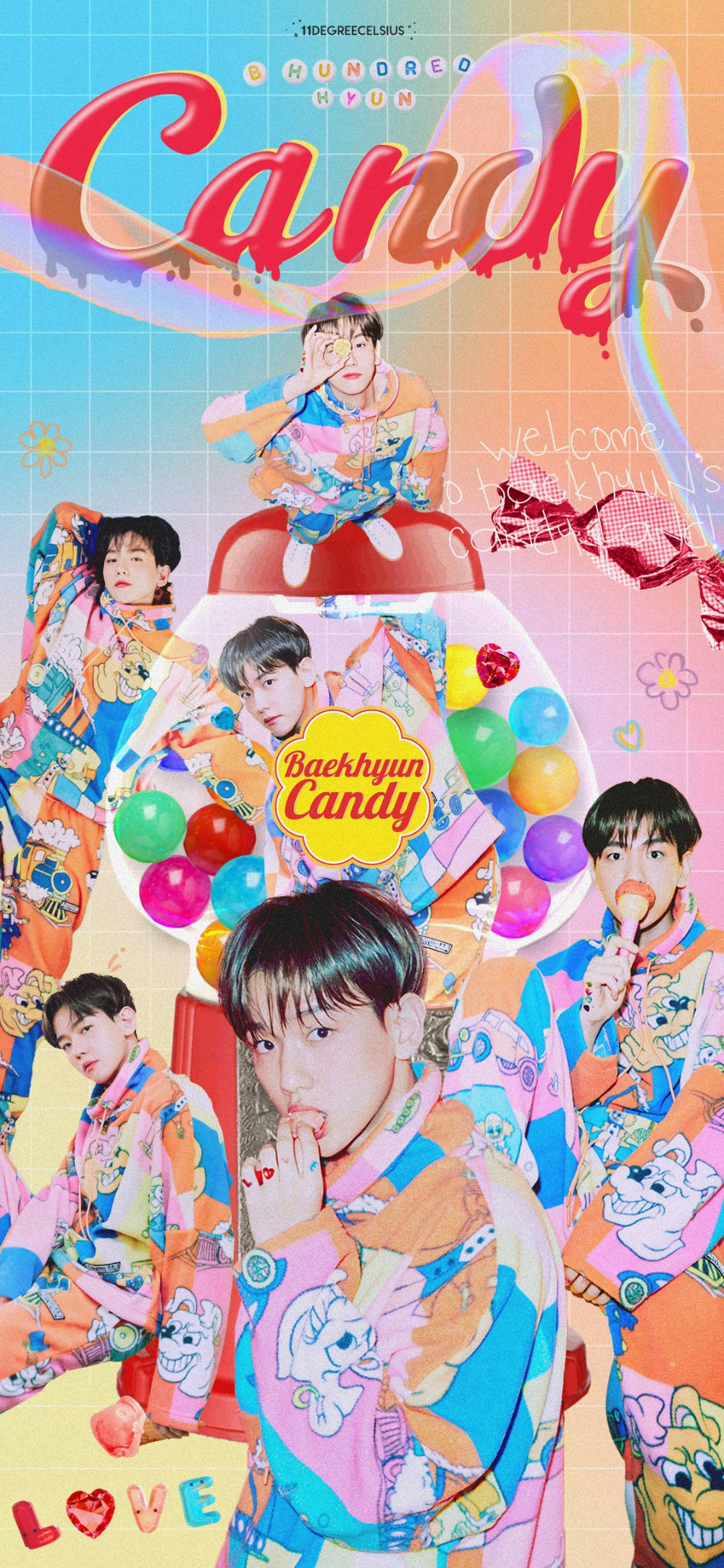 EXO Baekhyun Candy Fundal