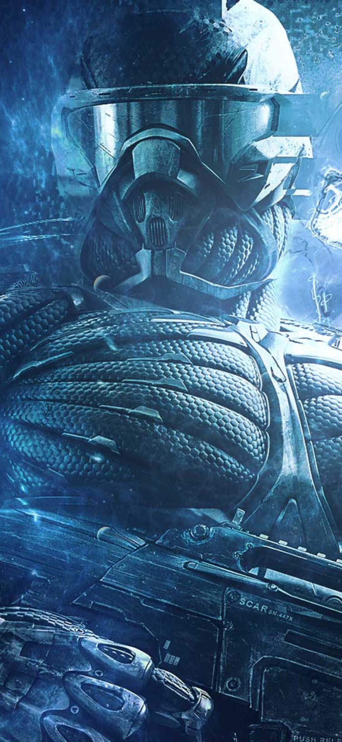 Experimentați experiența extraordinară de gaming a Crysis 3 pe un iPhone X Fundal