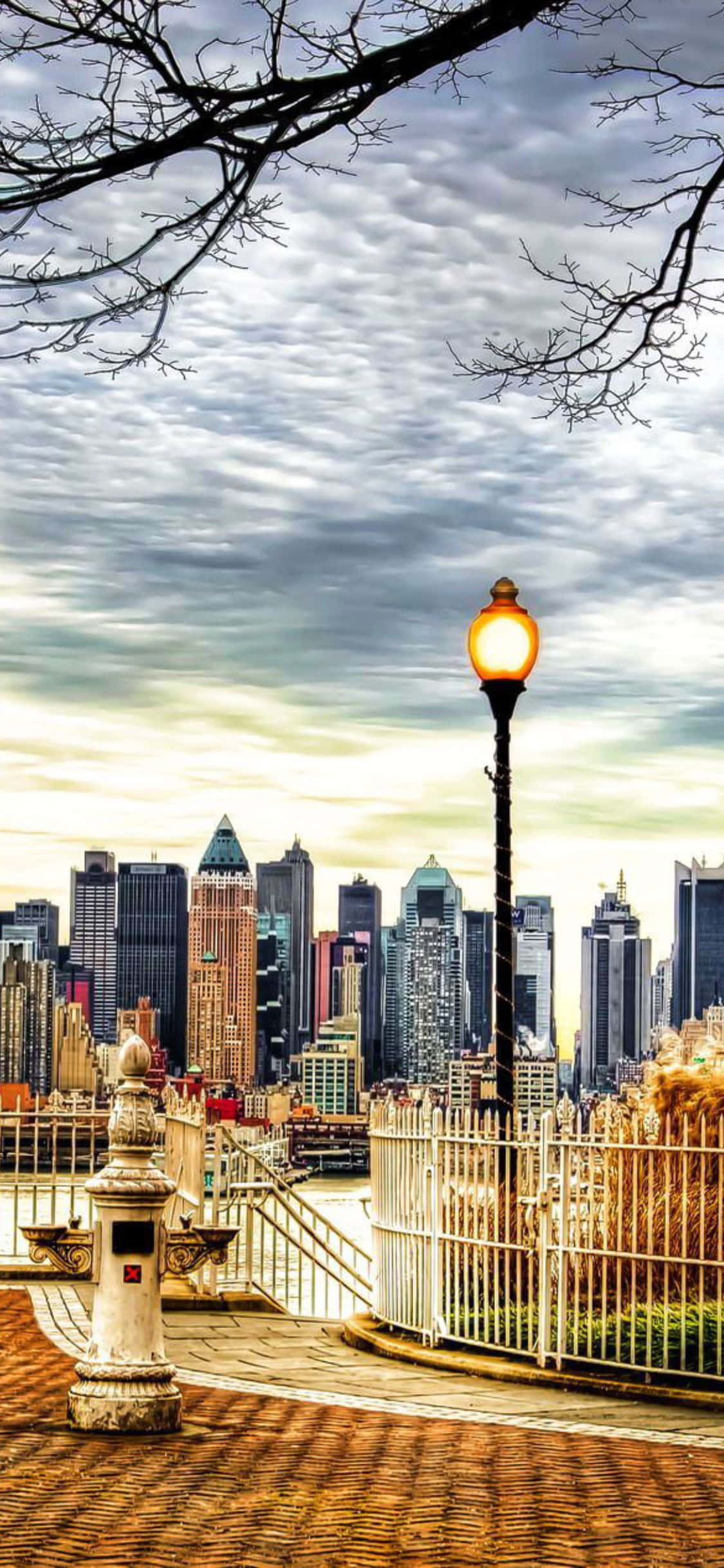 Experimentați Fascinația NYC cu iPhone Xs Fundal