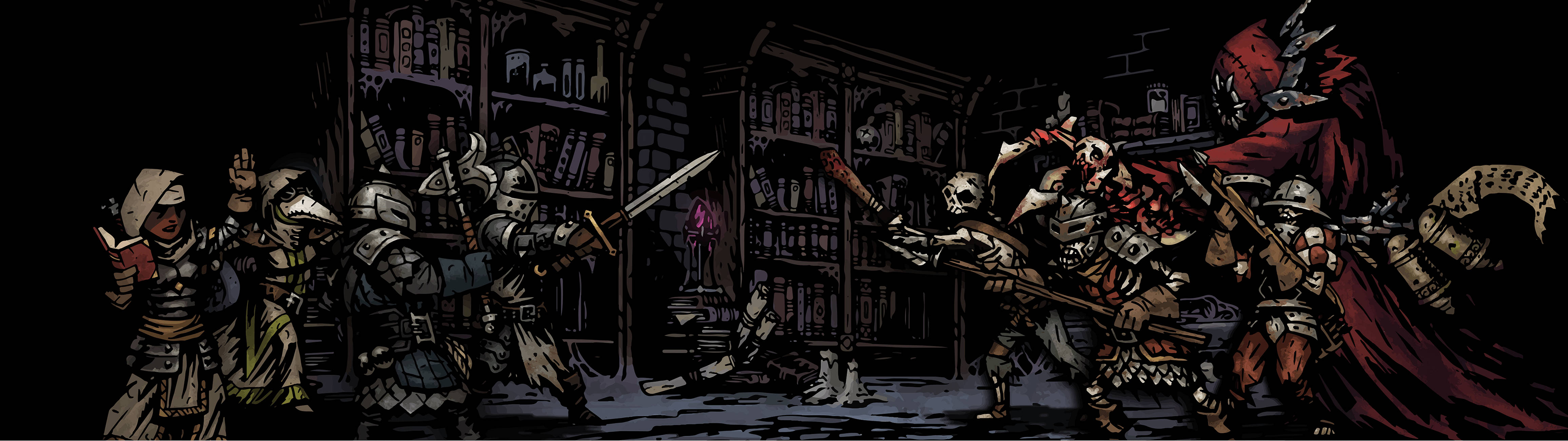 Experimentează Darkest Dungeon cu un setup de monitor dual Fundal