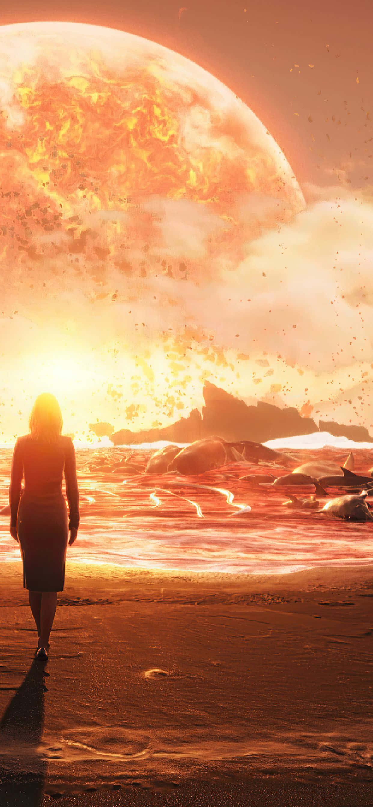 Experimentează jocul inovator "Death Stranding" pe noul tău iPhone Xs Max Fundal