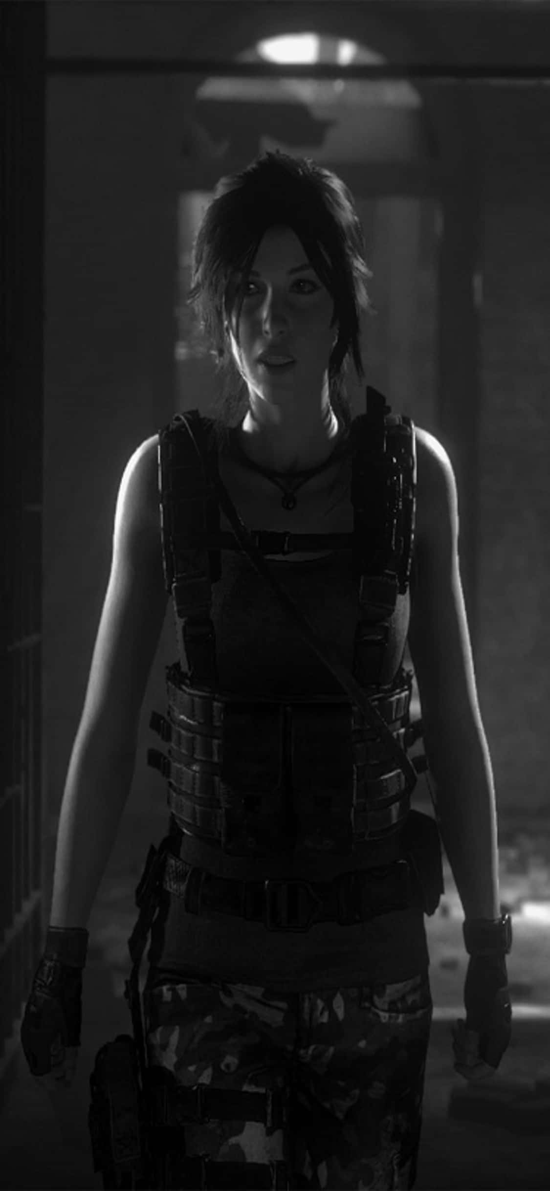 Experimentează valul de adrenalină al Shadow Of The Tomb Raider pe iPhone X-ul tău Fundal