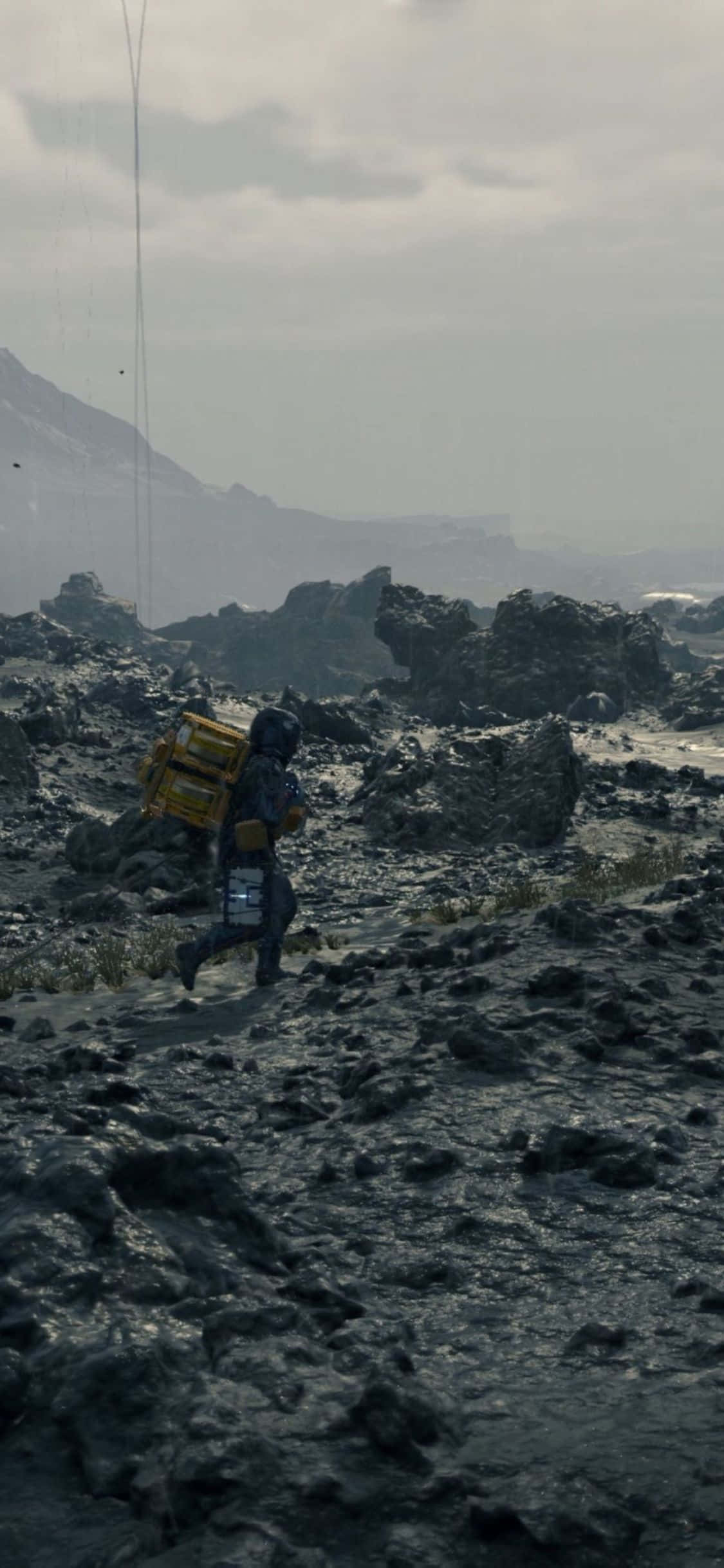 'Explorați lumea post-apocaliptică a Death Stranding pe iPhone X!' Fundal