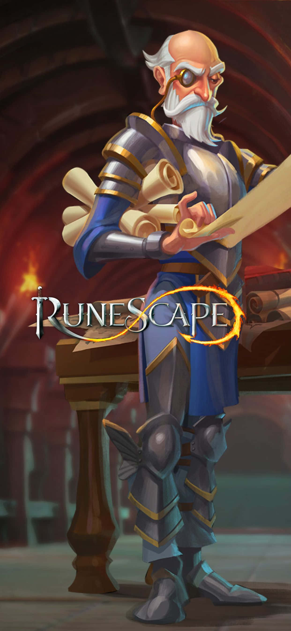 Explorează lumea Runescape cu iPhone Xs Max Fundal