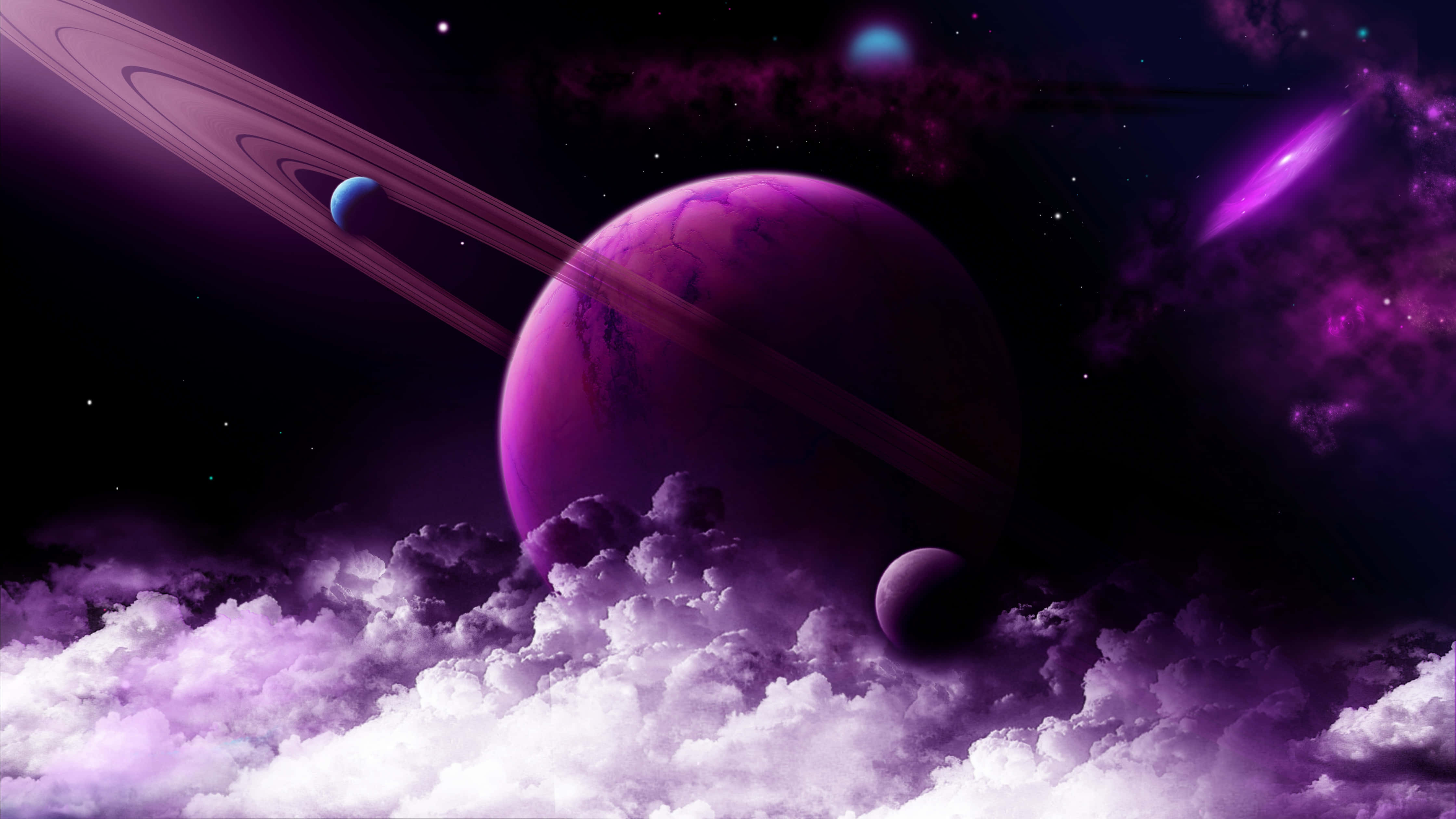 Explore the Purple Galaxy Fundal