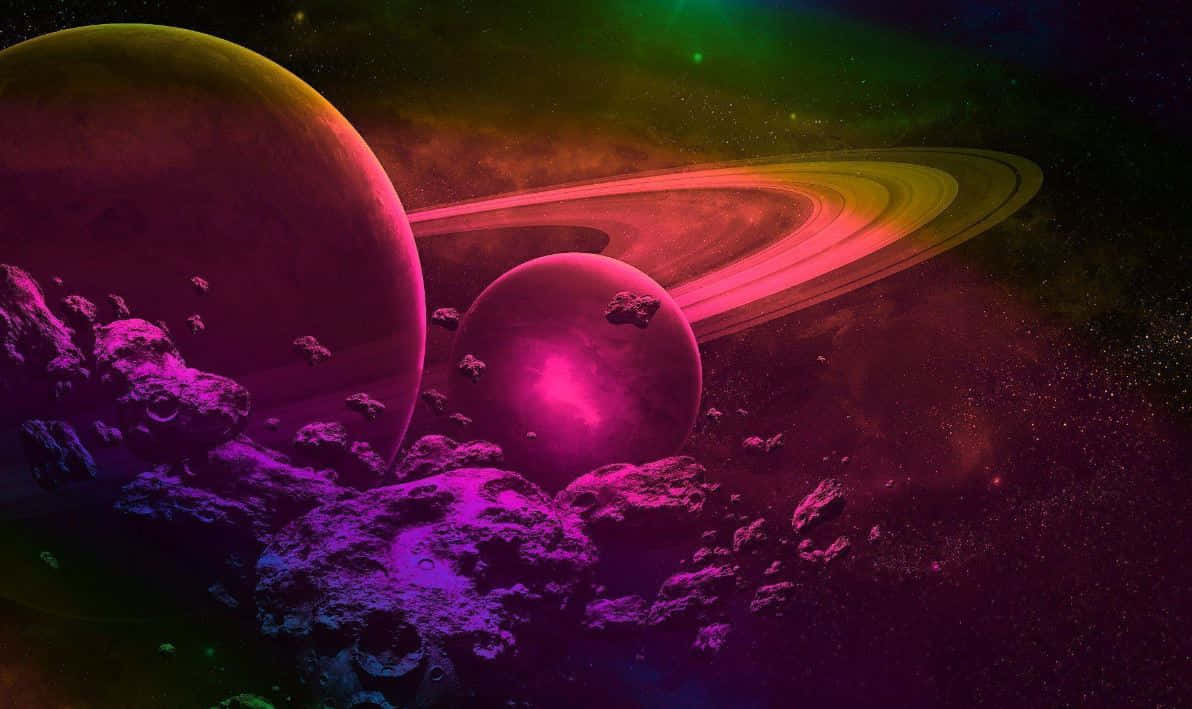 Explorează frumusețea misterioasă a Galaxiei Purpurii Fundal