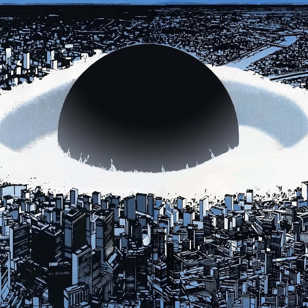 Explorează frumusețea Anime City Fundal