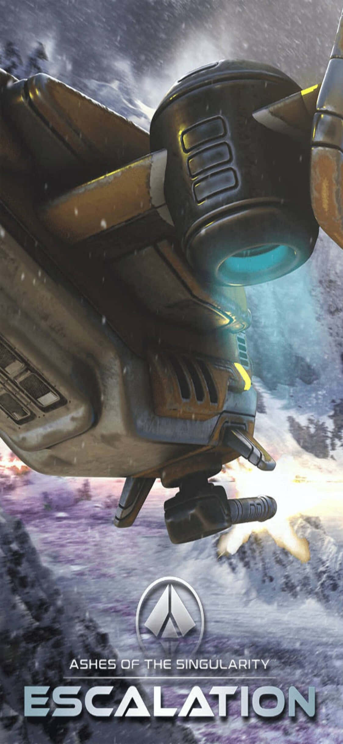 Explorează impresionantele vizuale intergalactice ale jocului Ashes of the Singularity pe iPhone X Fundal