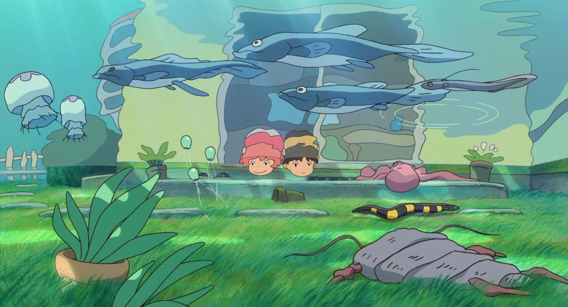 Explorează lumea fermecătoare a esteticii Ghibli! Fundal