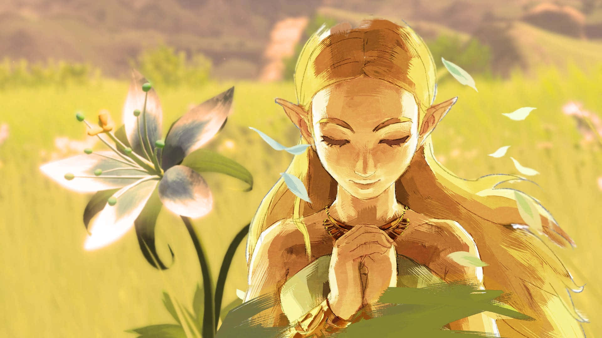 Explorează lumea misterioasă a Hyrule în The Legend of Zelda Fundal