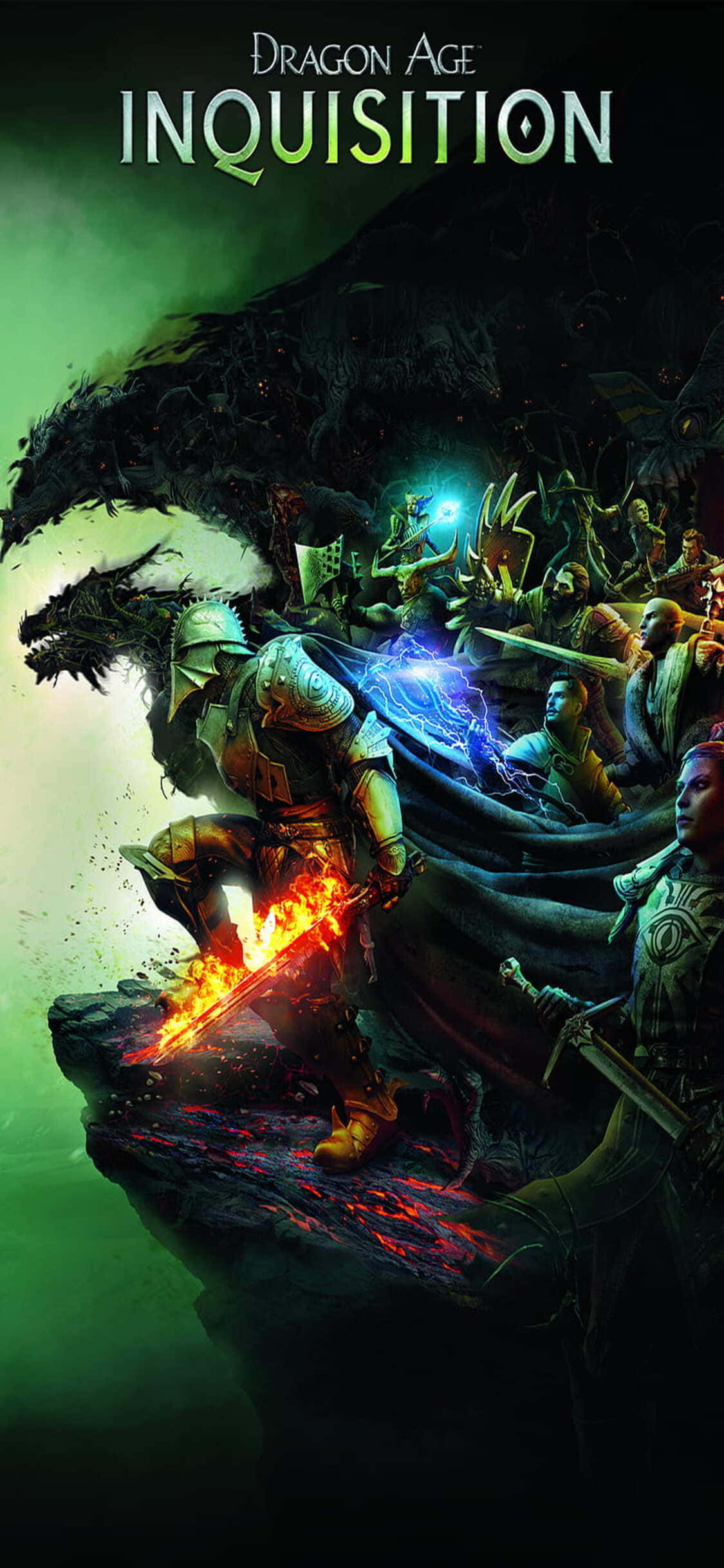 Explorează lumea 'Dragon Age Inquisition' cu iPhone Xs Fundal