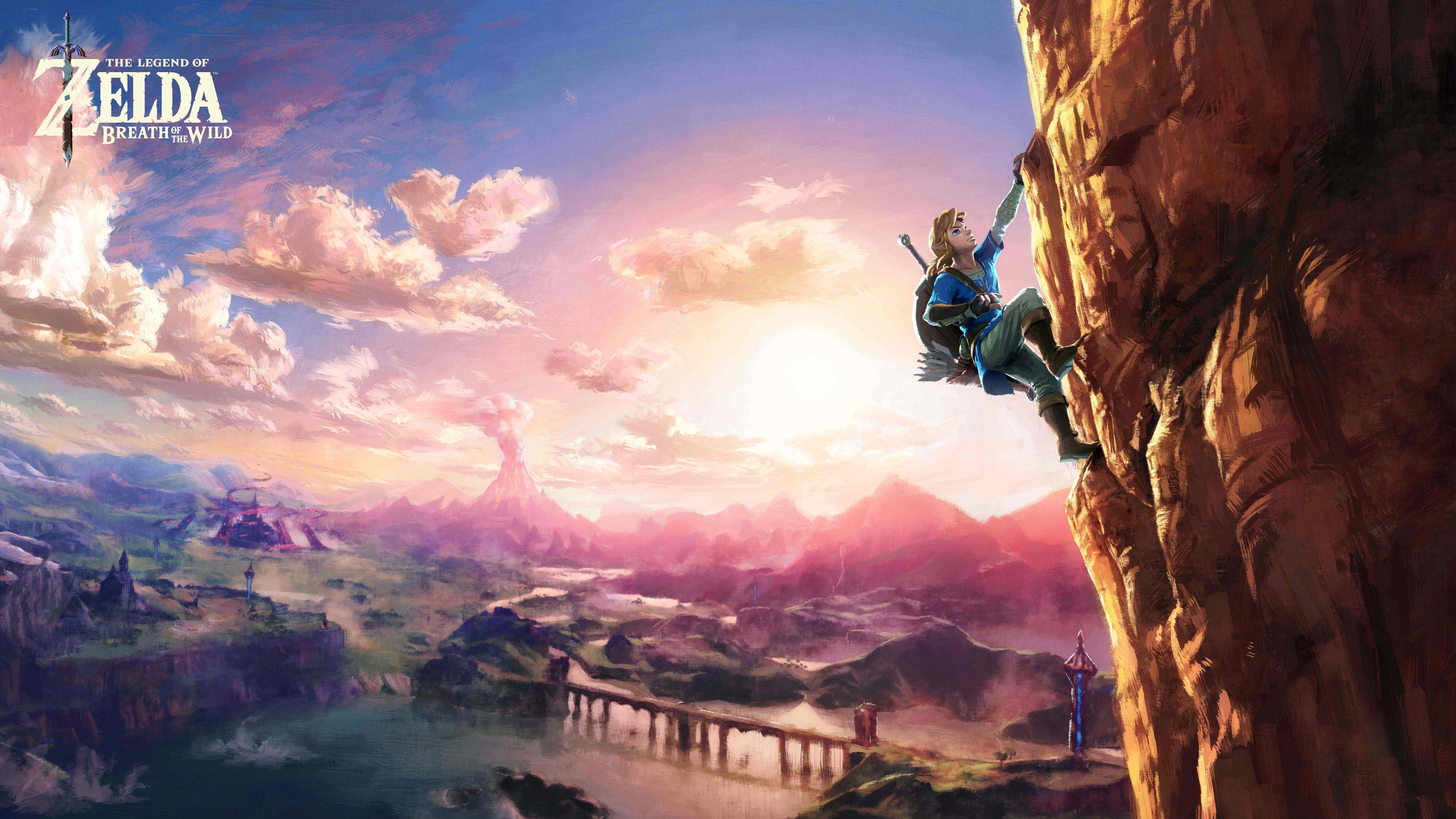 Explorează lumea Hyrule în Legenda lui Zelda Fundal